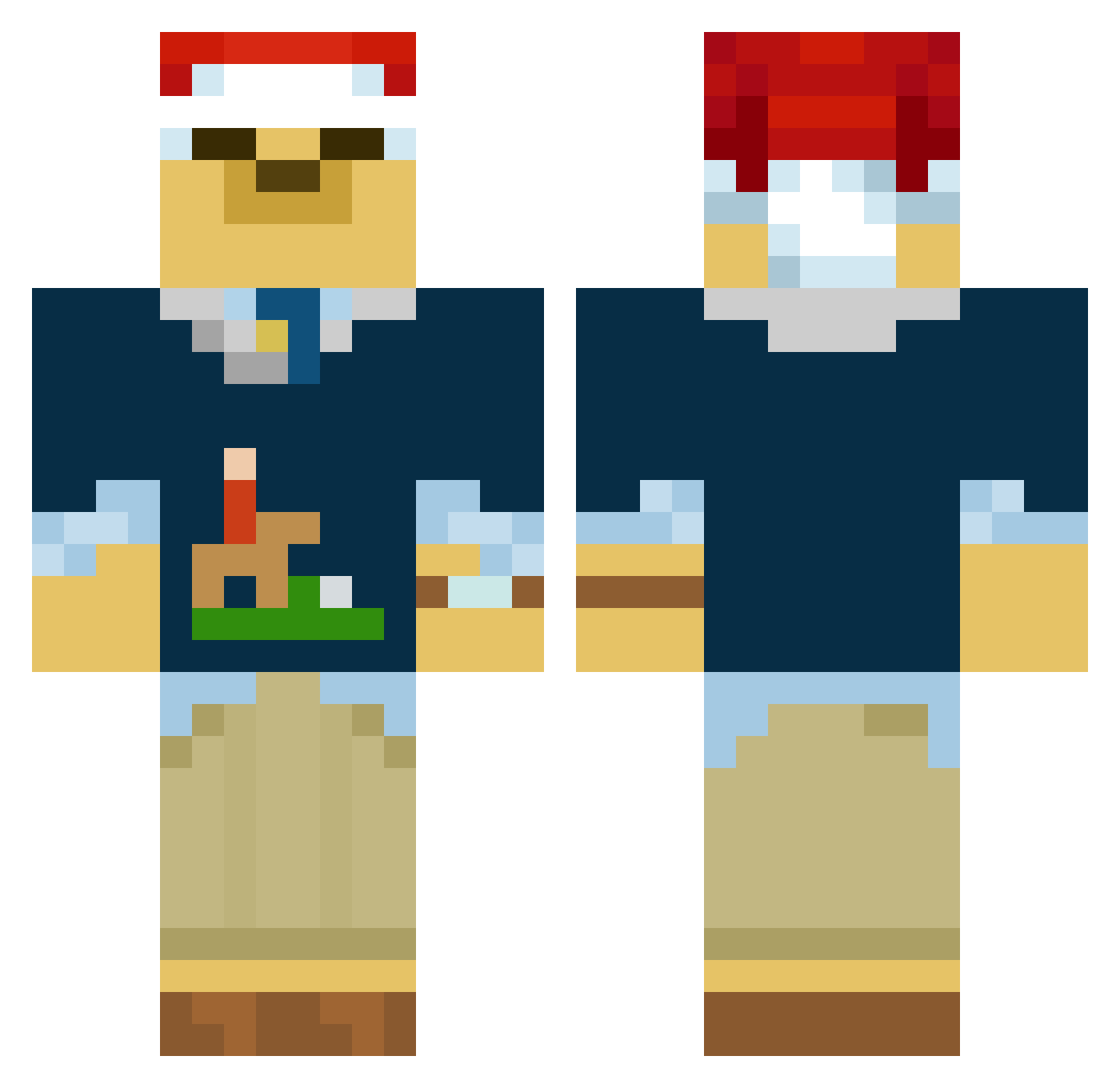 lF5l Minecraft skin, front and back view