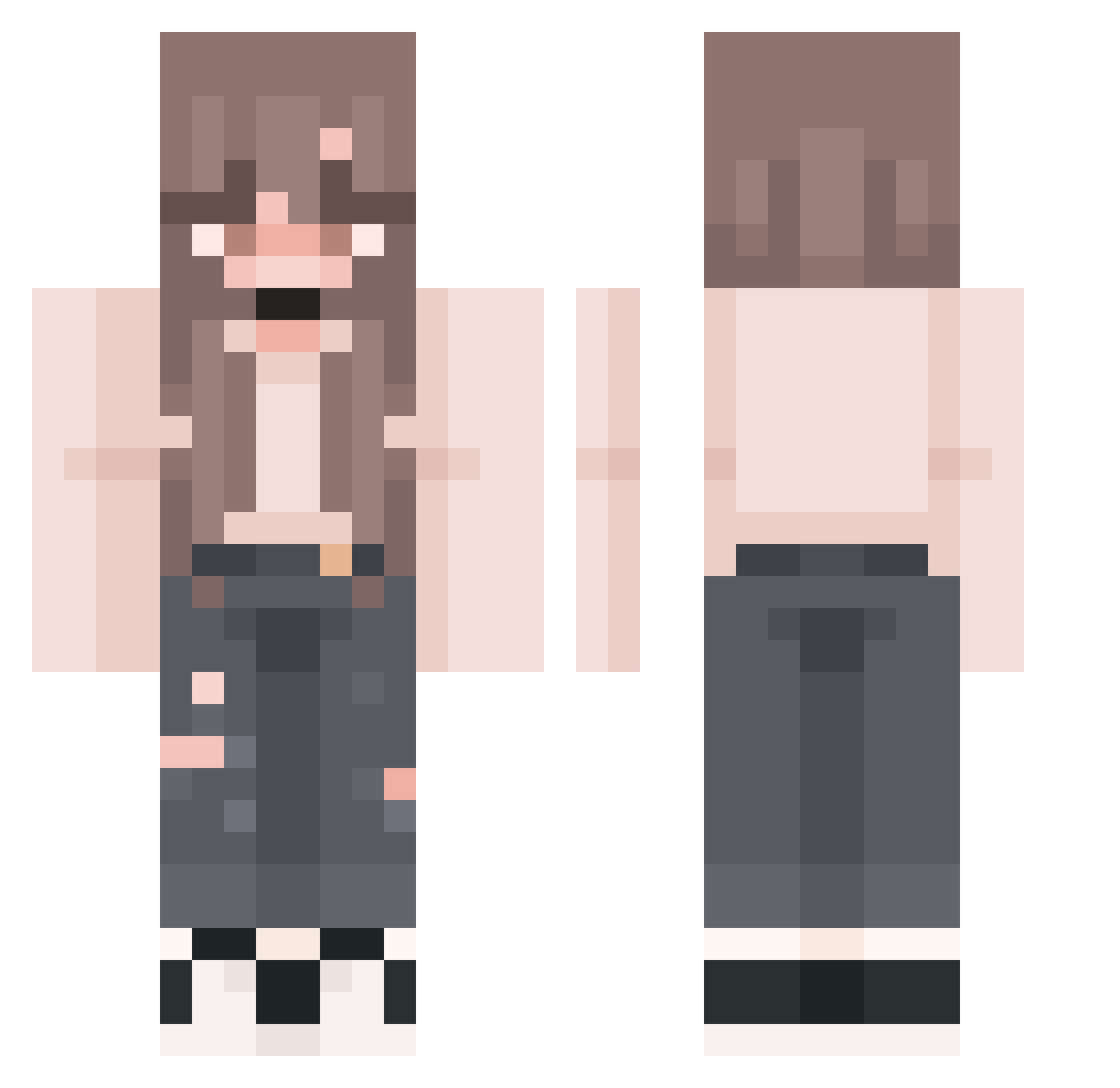 Hedvig Minecraft skin, front and back view