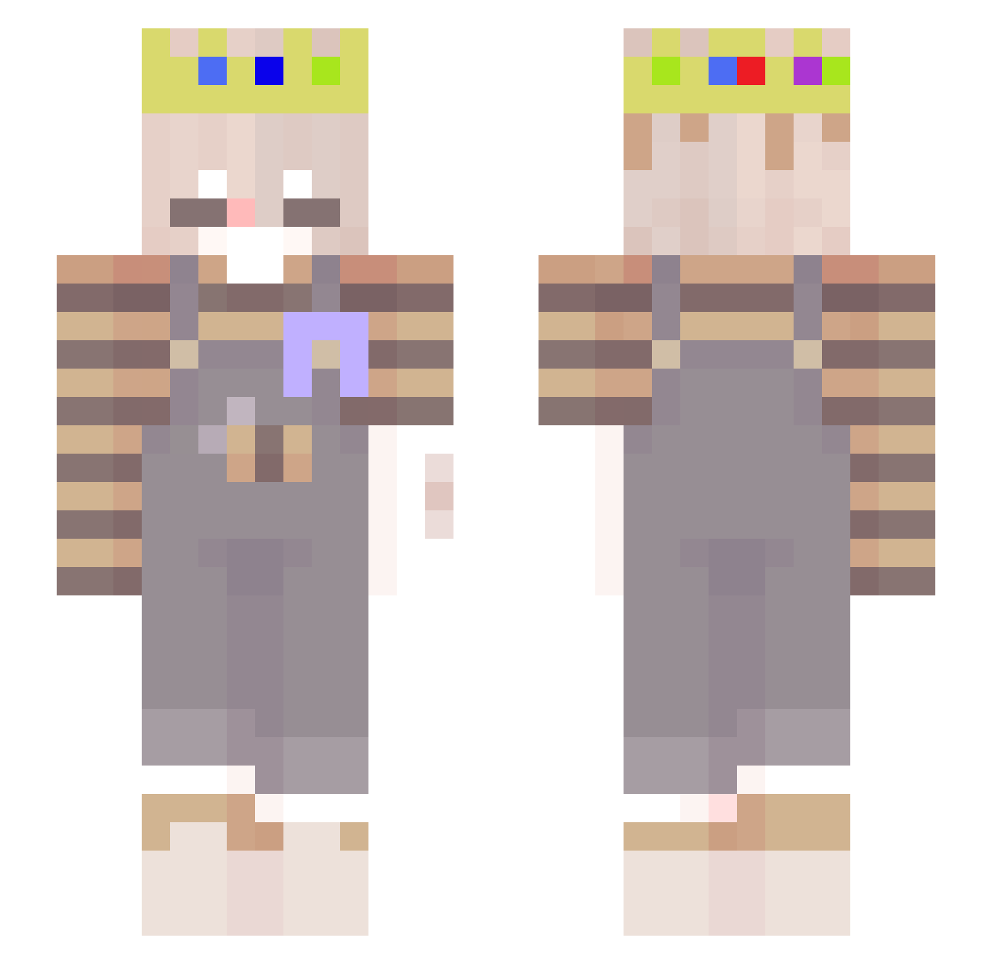 Enafloria Minecraft skin, front and back view