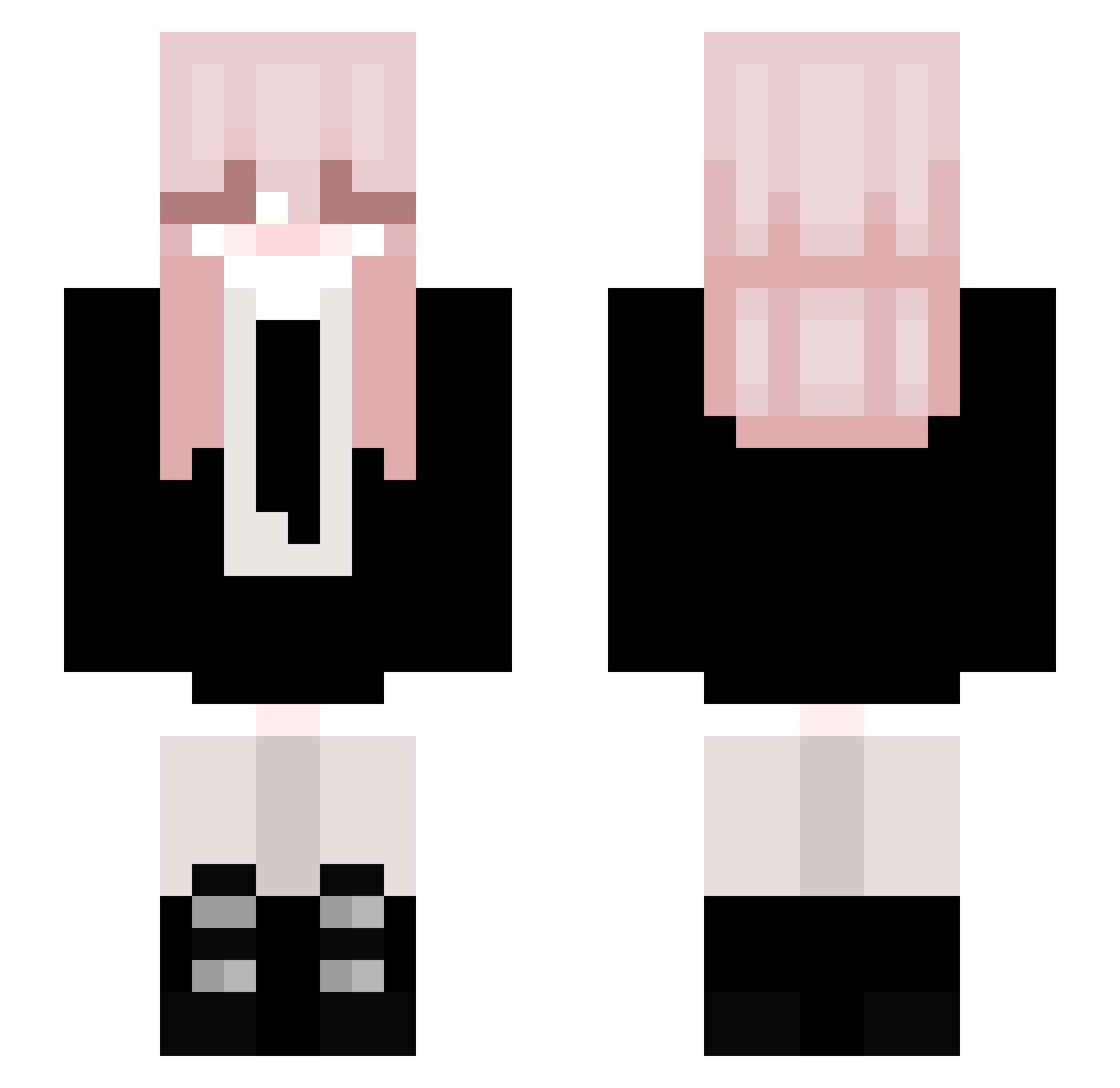 vuax Minecraft skin, front and back view
