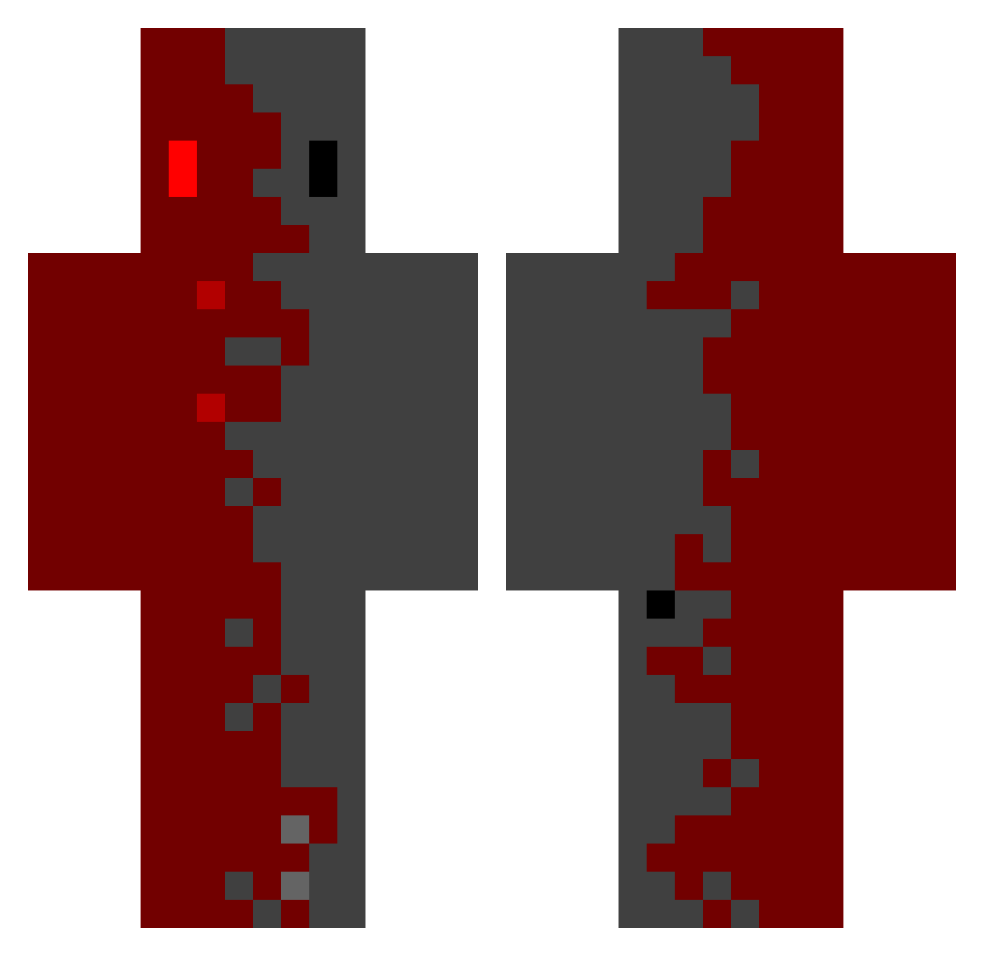 Skelett_05 Minecraft skin, front and back view