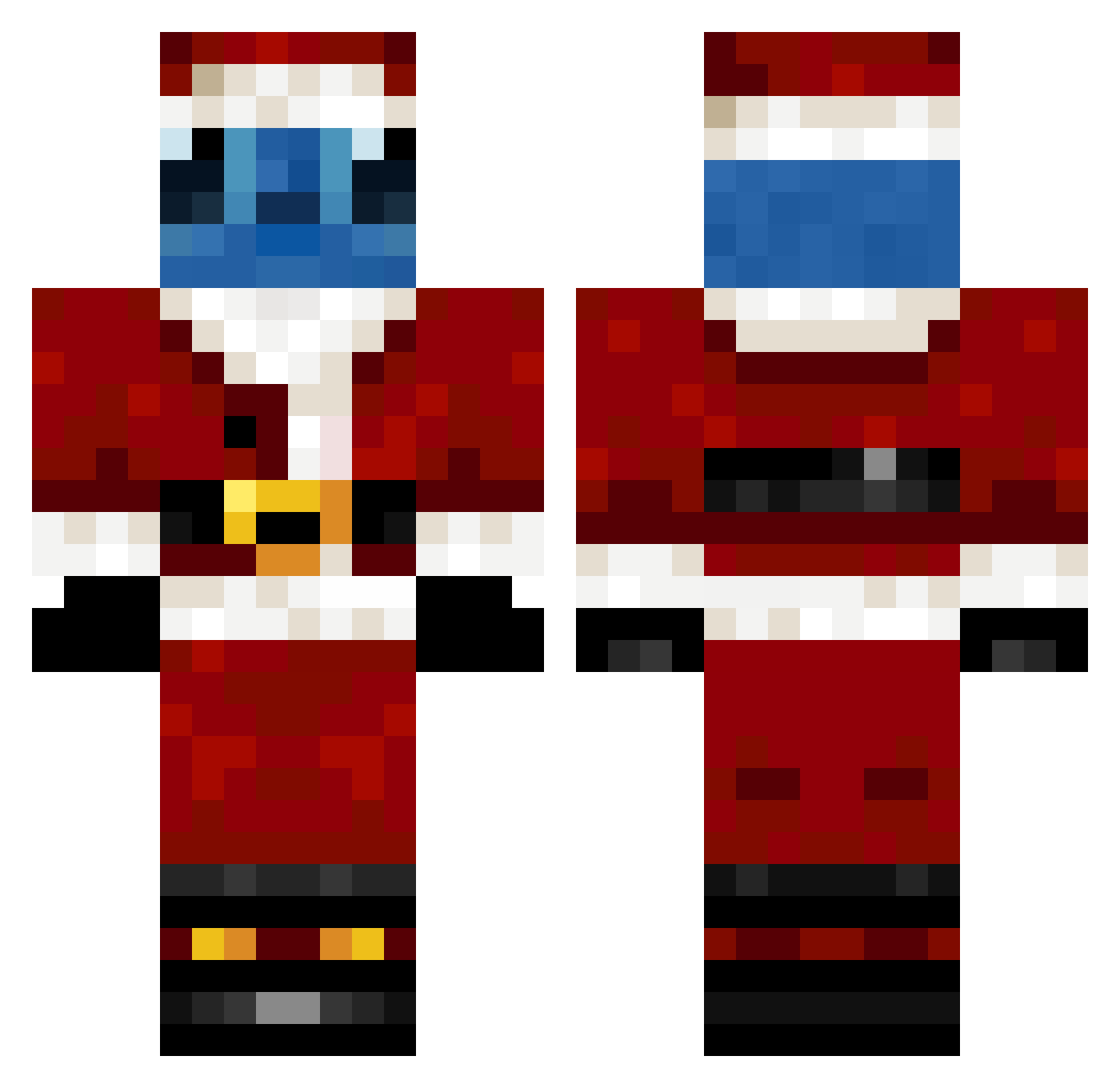 yarkita Minecraft skin, front and back view
