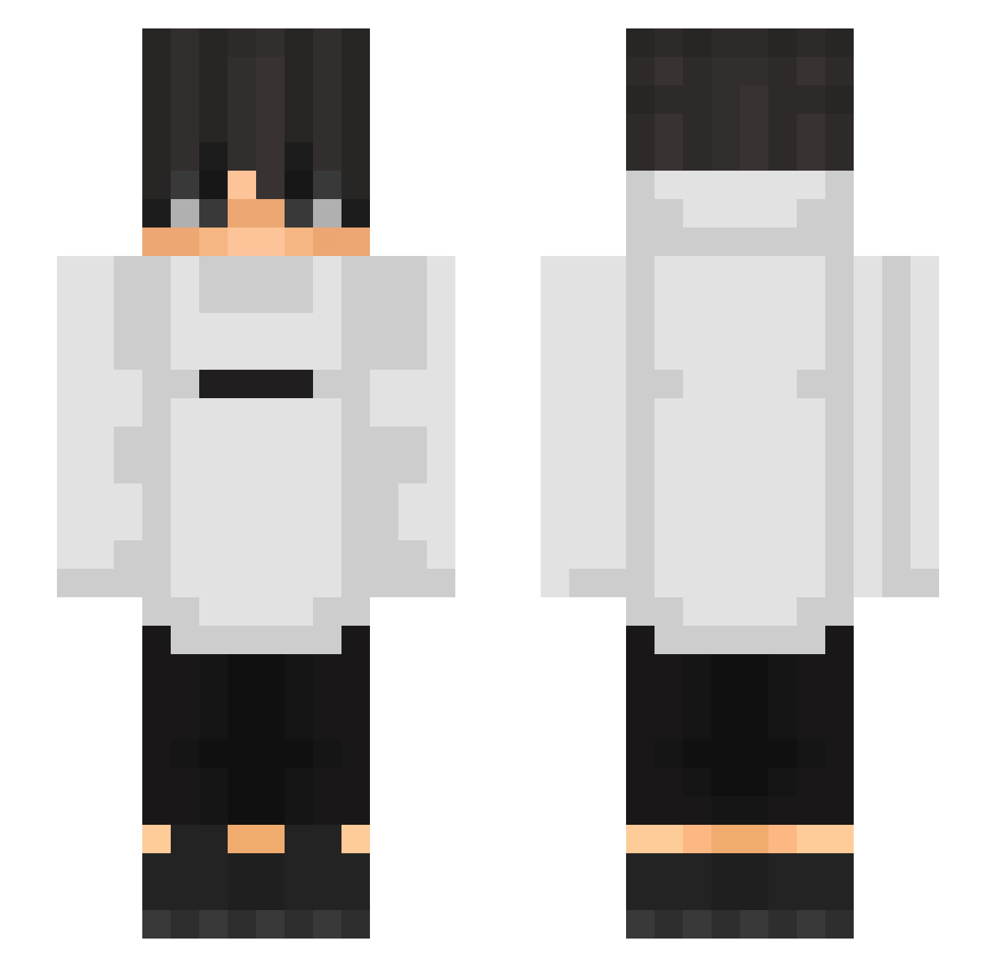 px53 Minecraft skin, front and back view