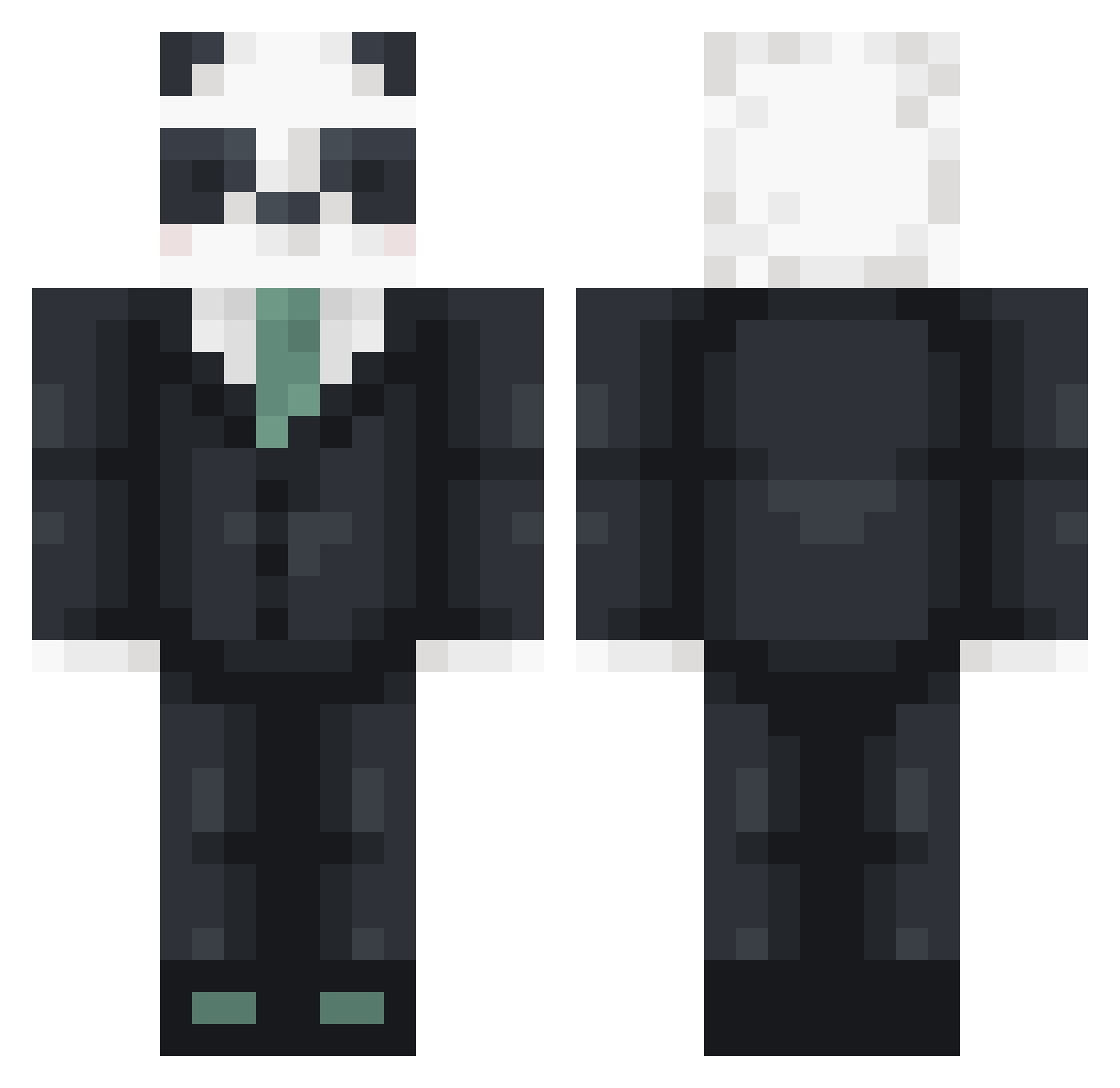 GoatedIsi Minecraft skin, front and back view
