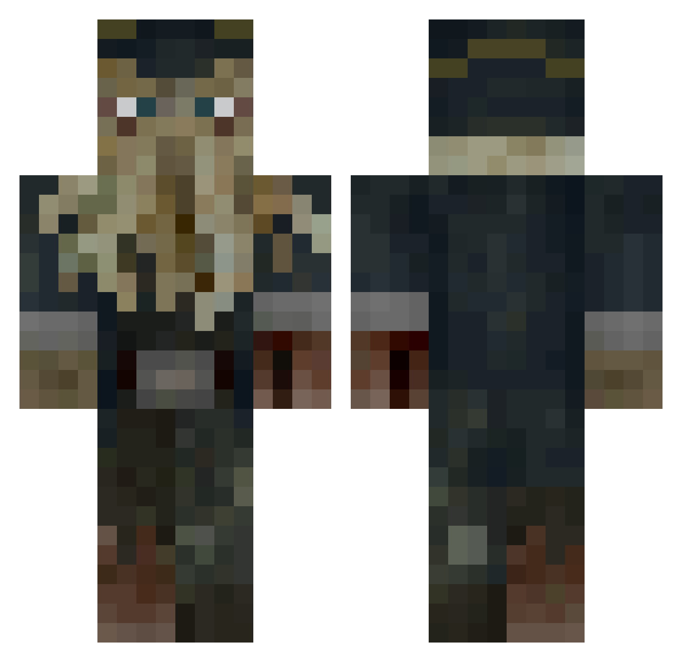Johnson1707 Minecraft skin, front and back view