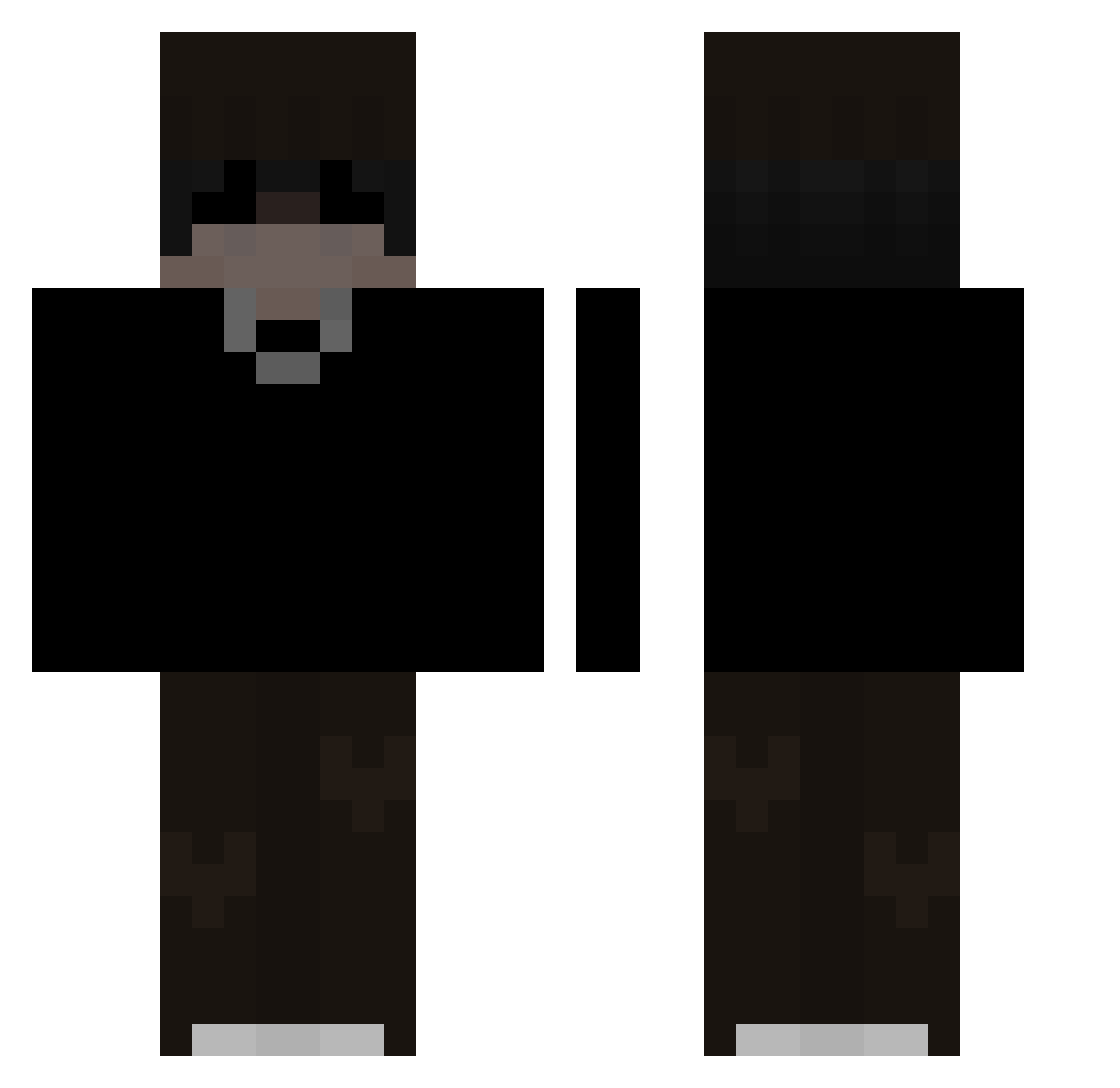 Wolfsrudel98 Minecraft skin, front and back view