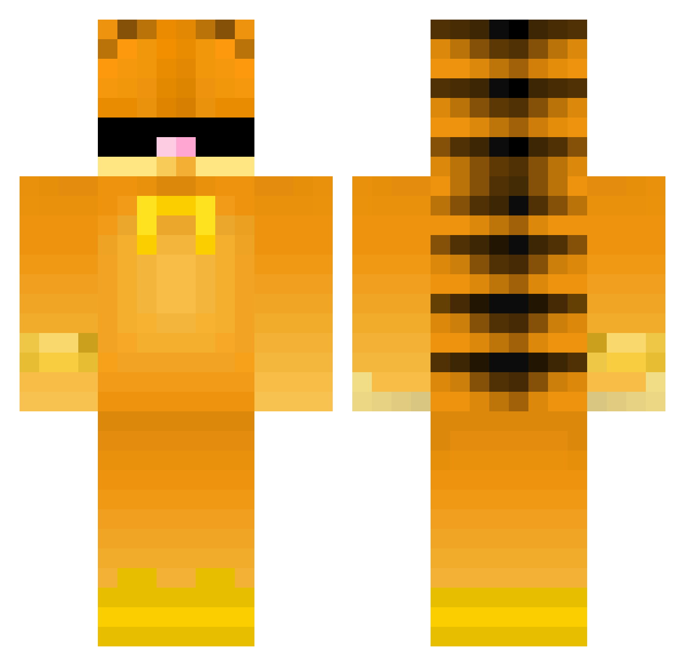 T4arBear Minecraft skin, front and back view