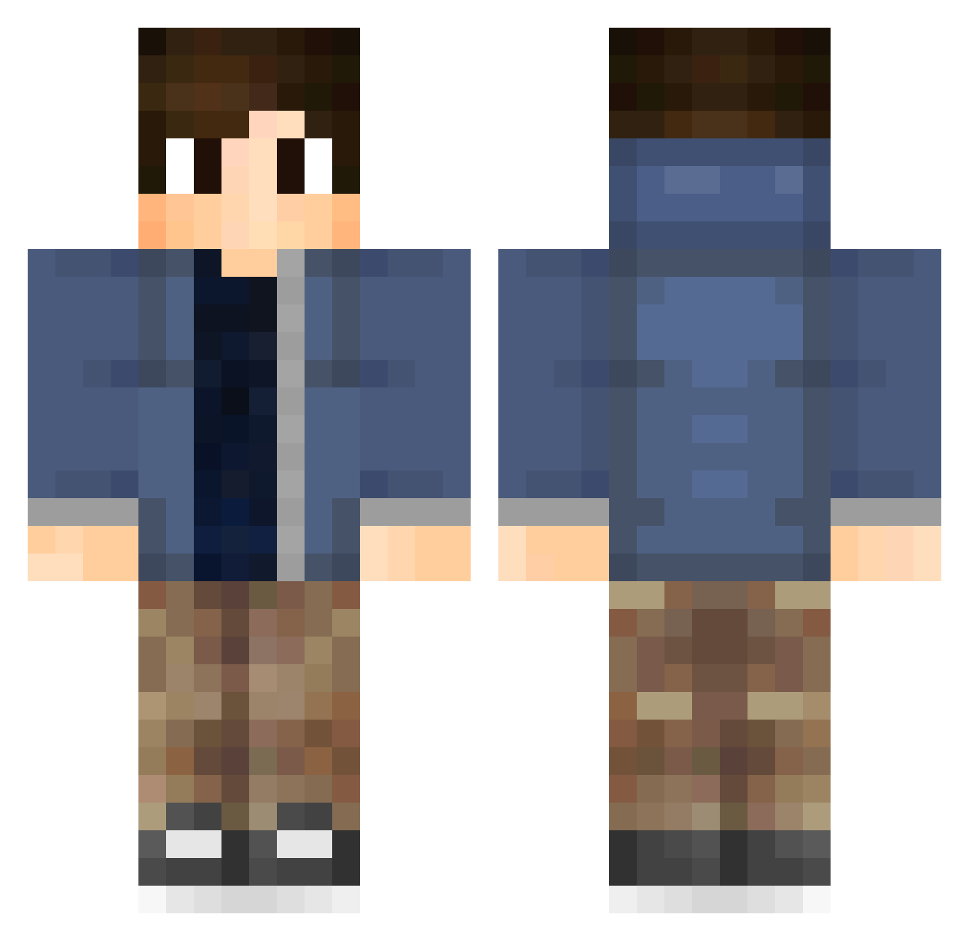 SirDurJur Minecraft skin, front and back view