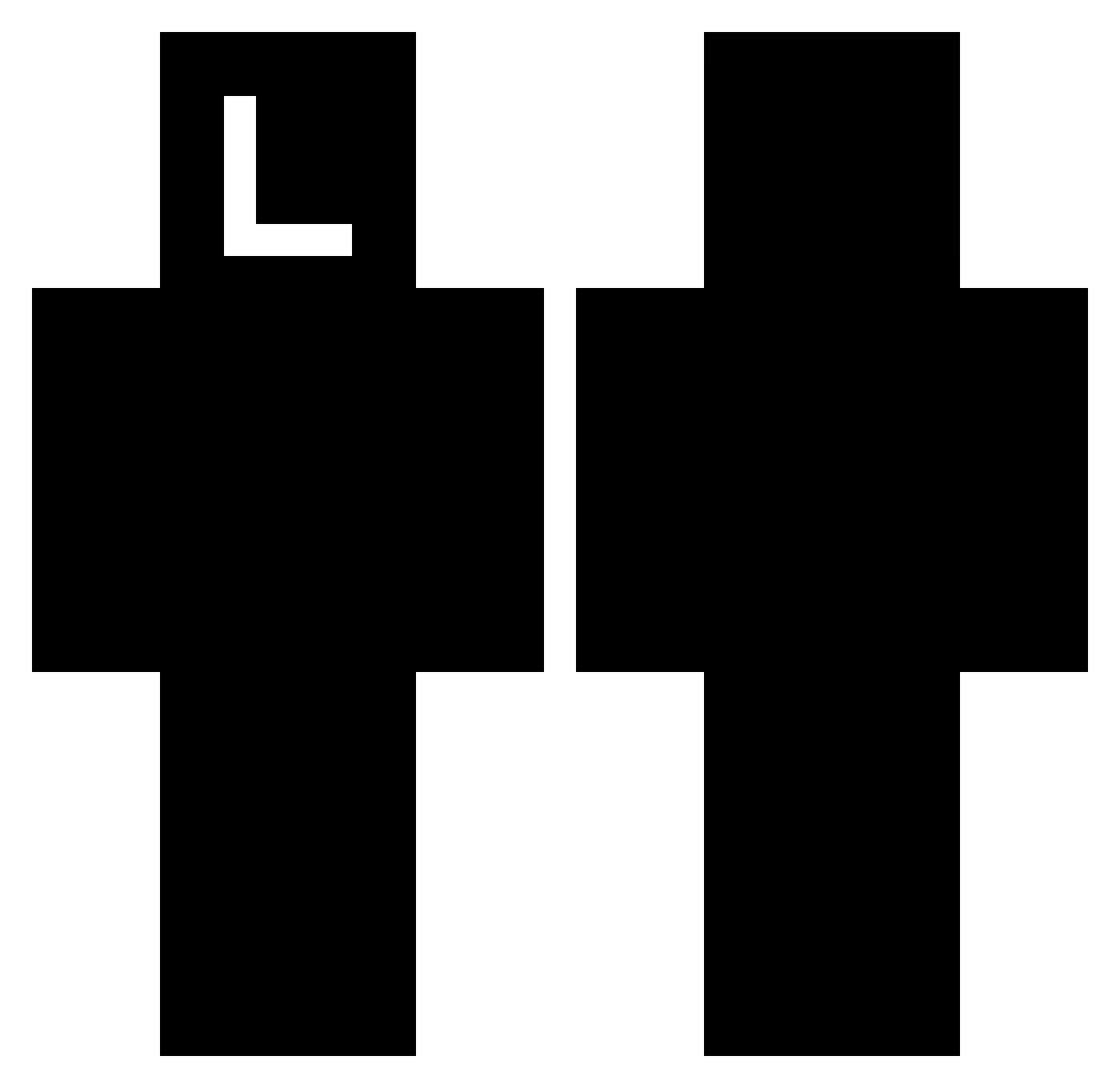 MrBrick49 Minecraft skin, front and back view