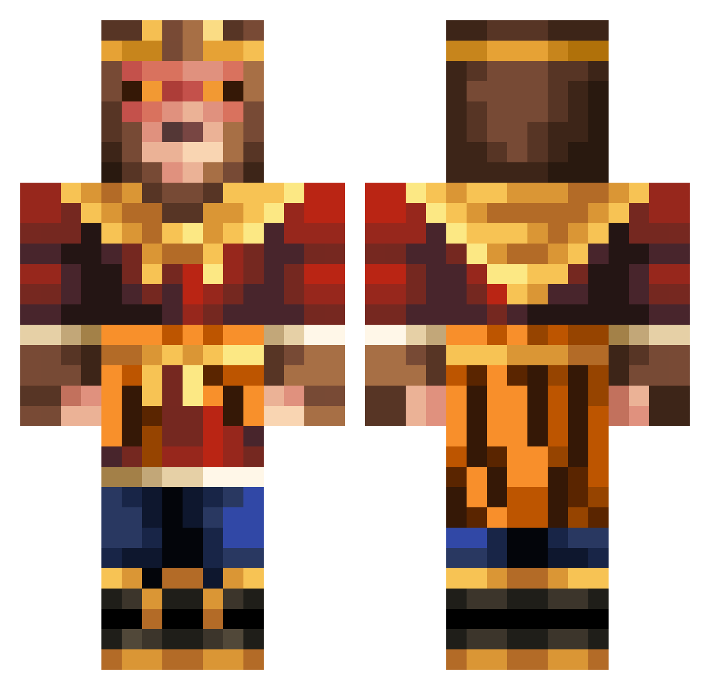Lesun_ Minecraft skin, front and back view