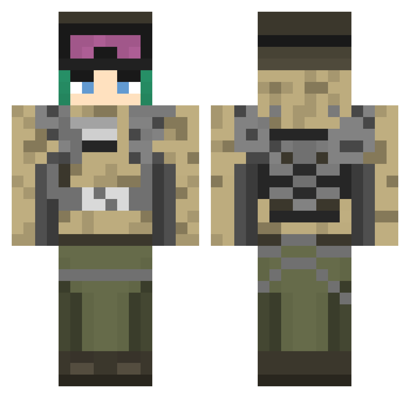 TMaks Minecraft skin, front and back view
