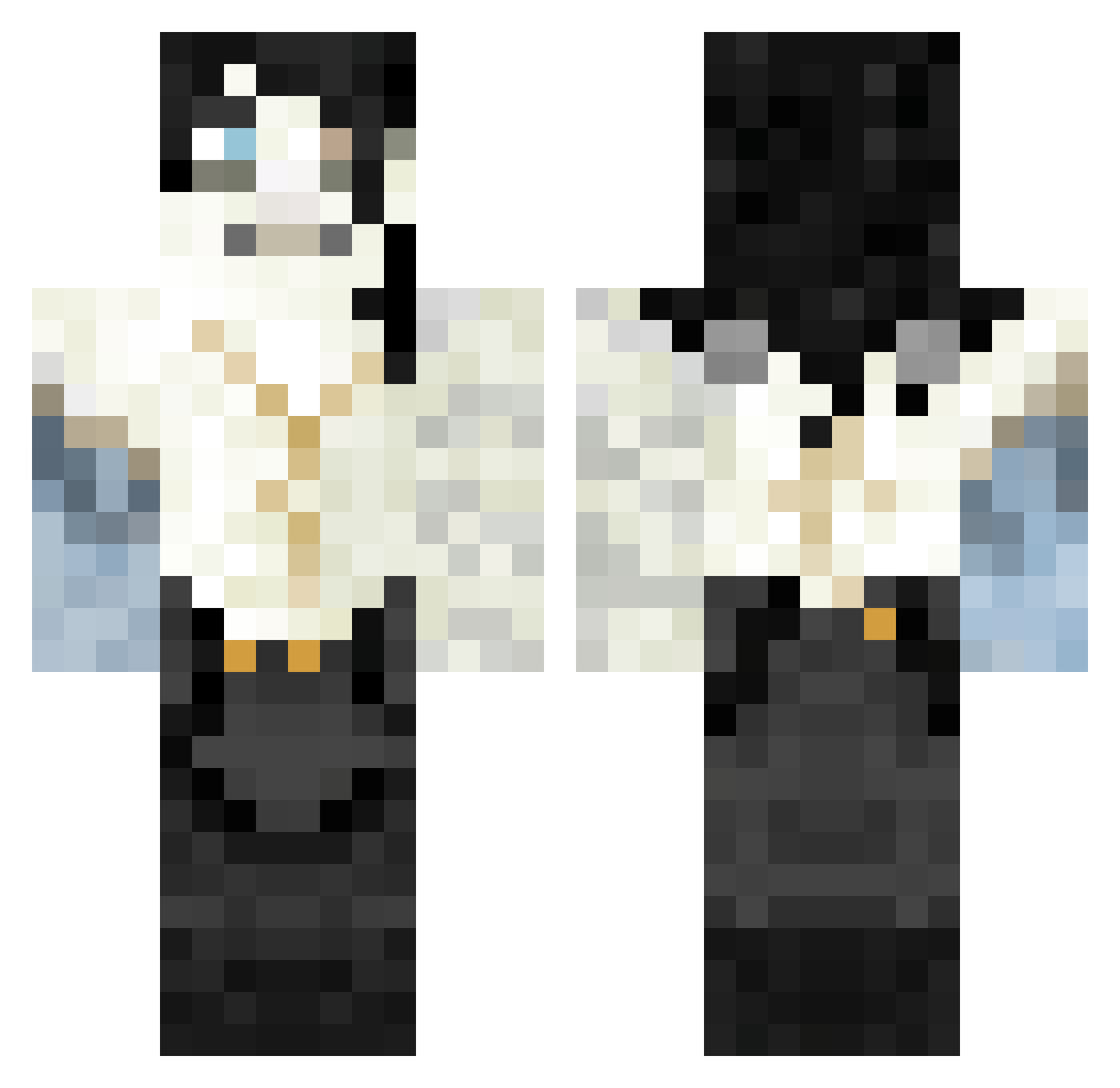Sloxzy Minecraft skin, front and back view