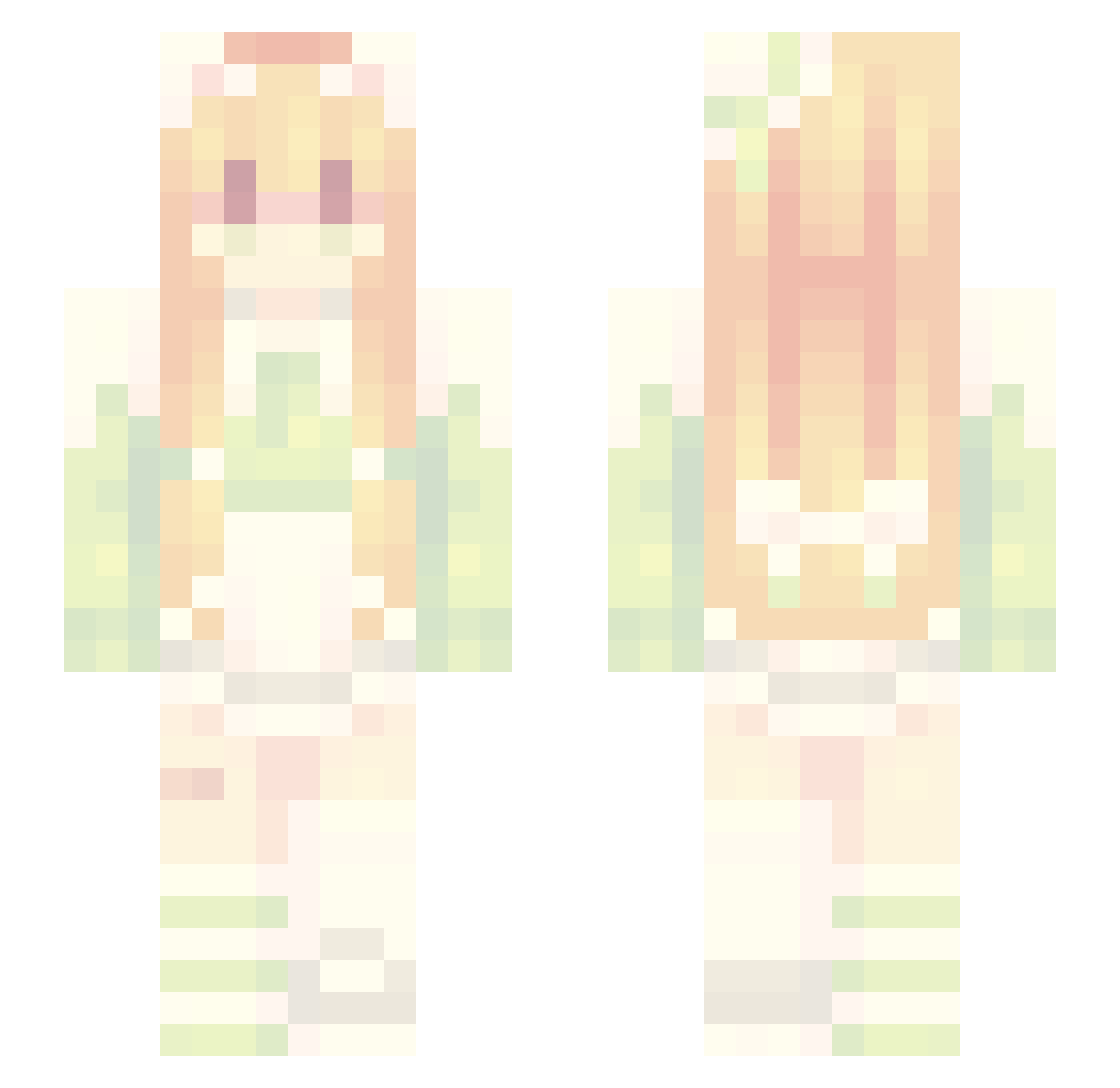 wallflowerxoxo Minecraft skin, front and back view