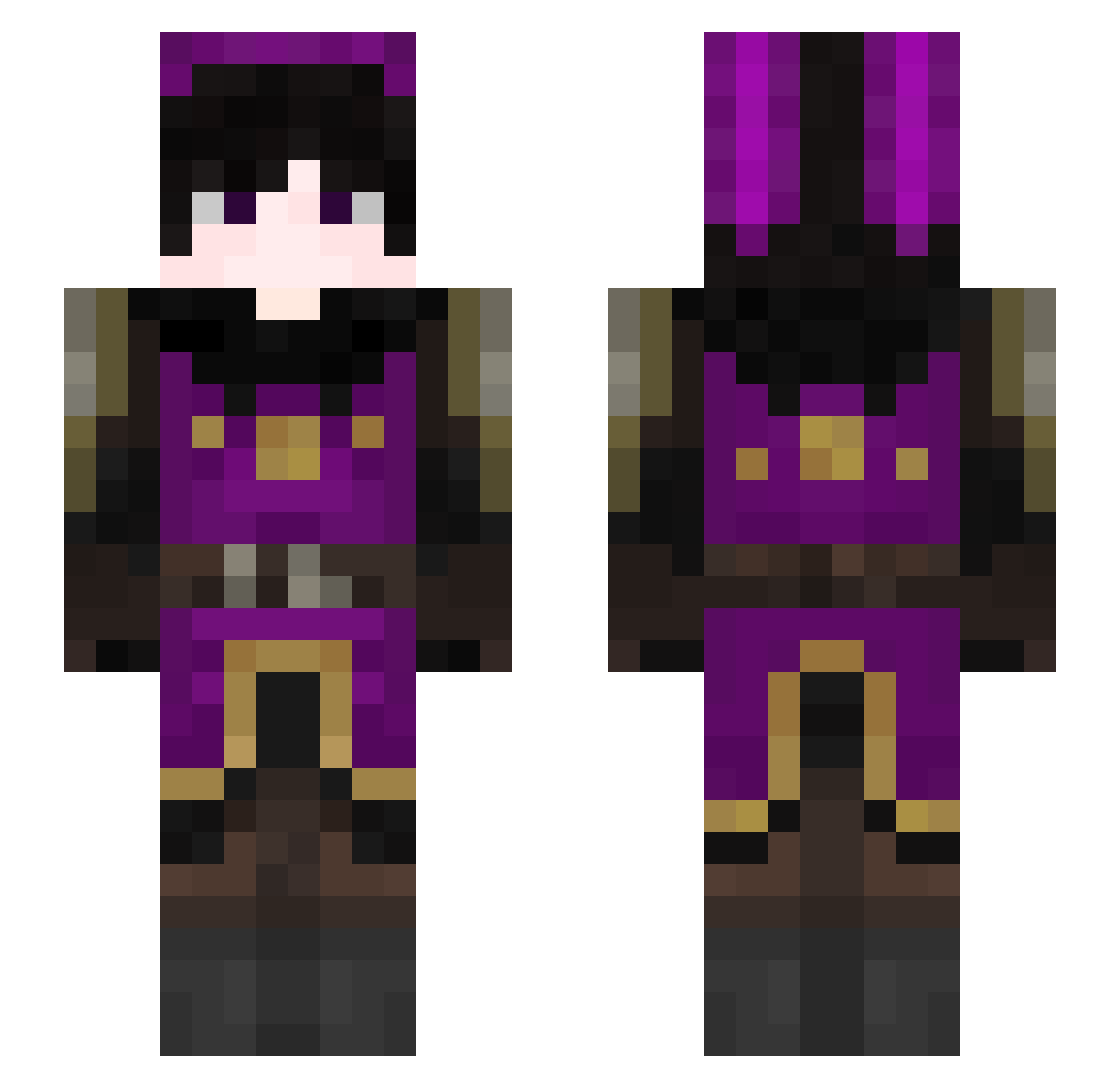 xZENGERx Minecraft skin, front and back view
