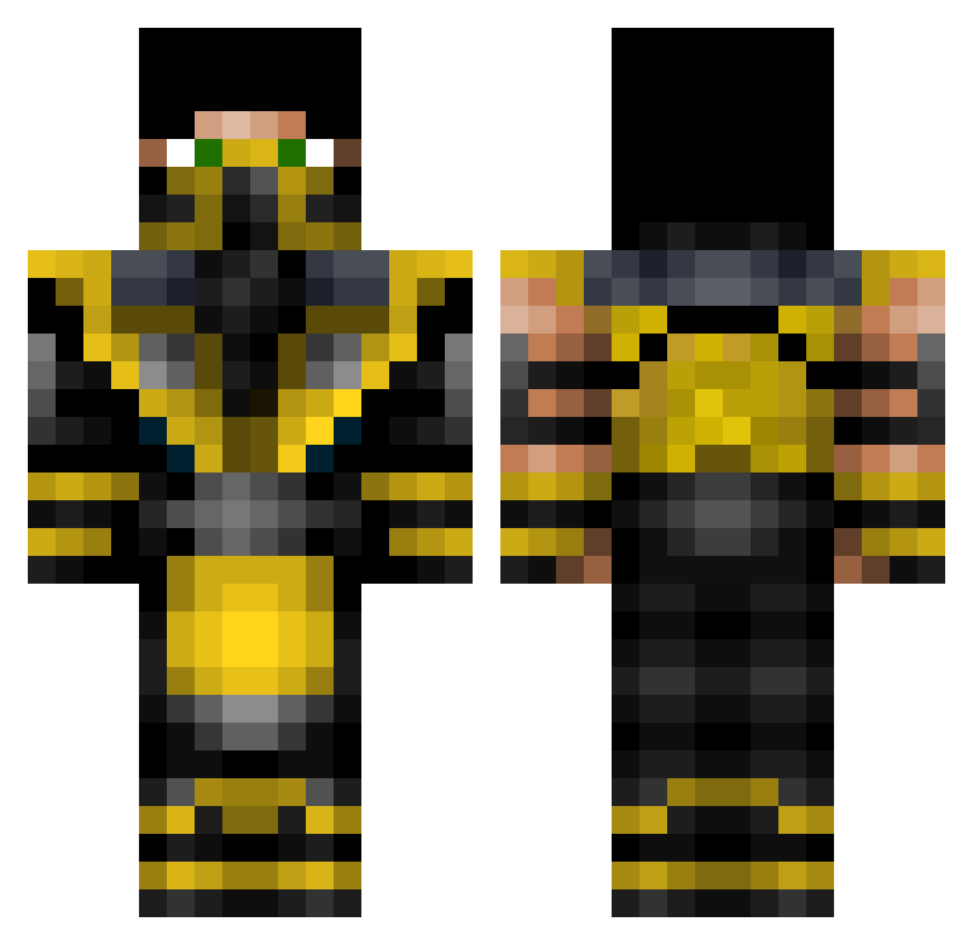 shim Minecraft skin, front and back view