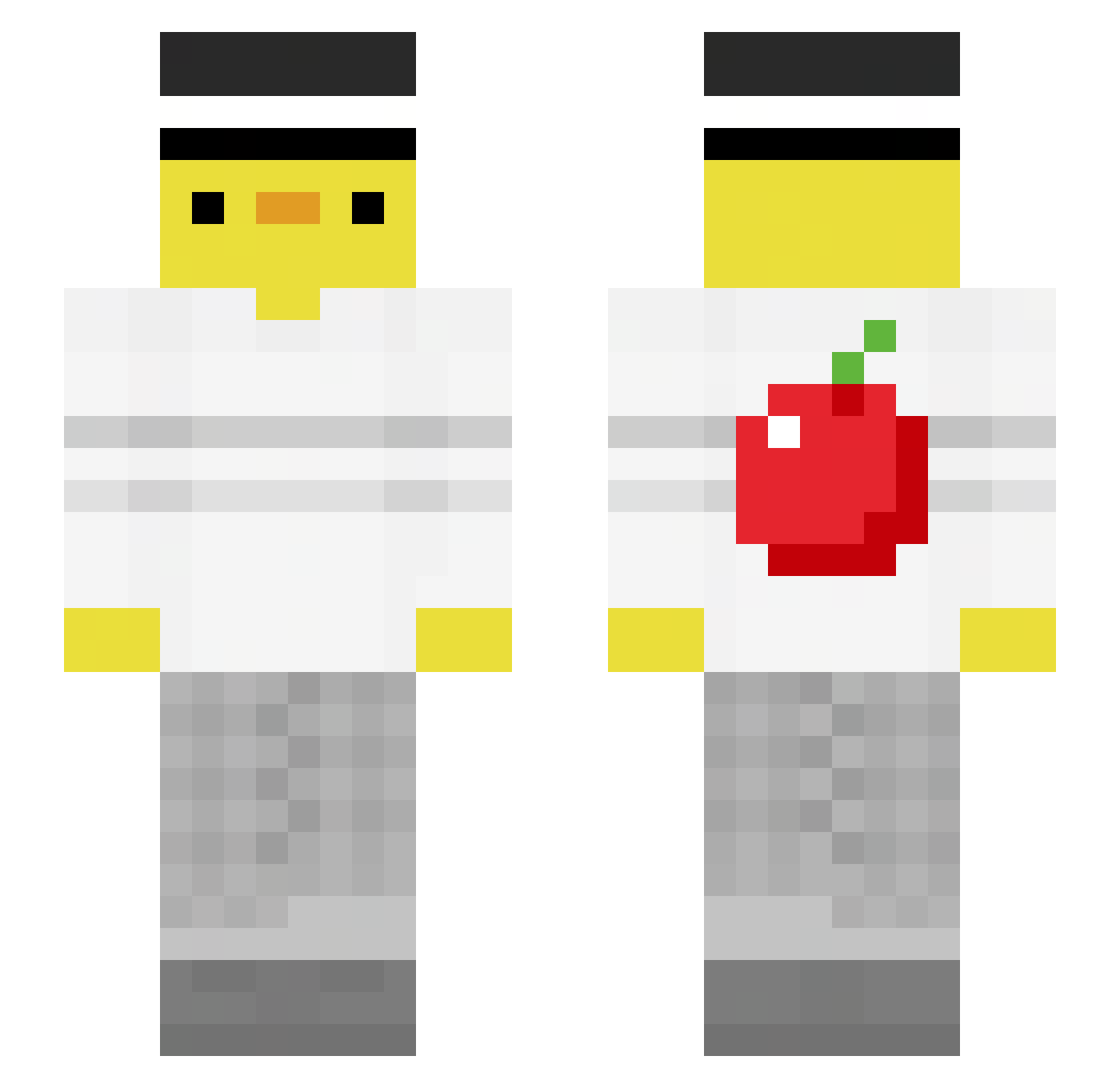 Ap7elscHorl3 Minecraft skin, front and back view