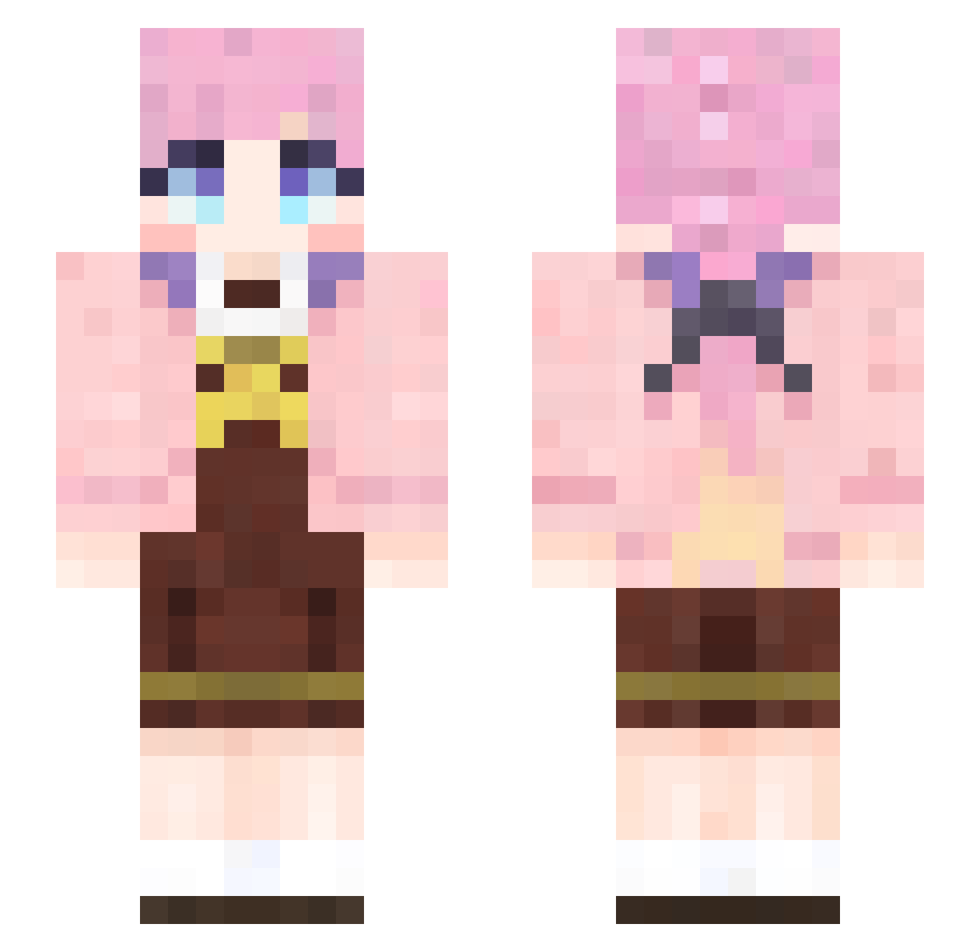 Soyorin27 Minecraft skin, front and back view
