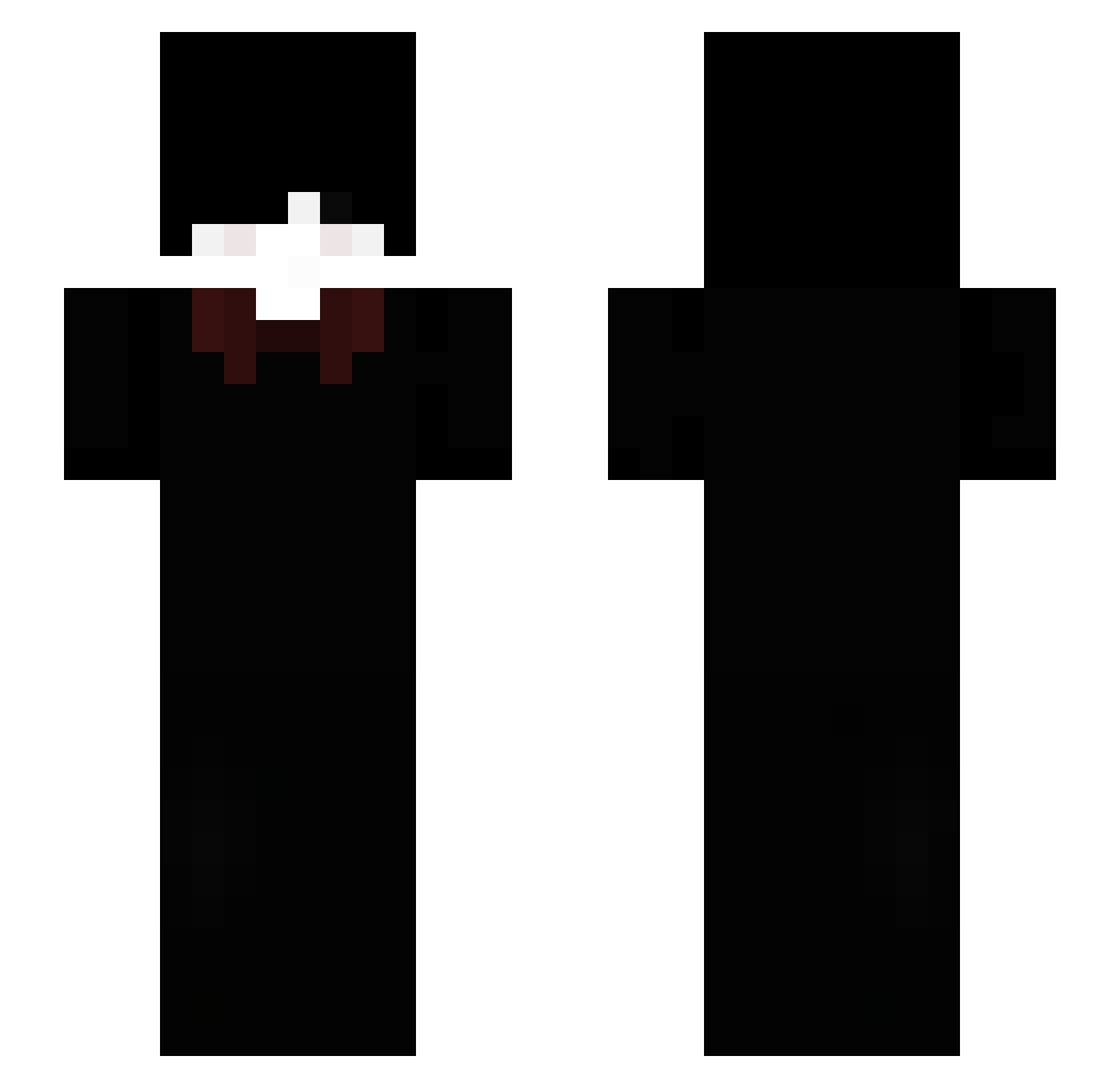 Edvu Minecraft skin, front and back view