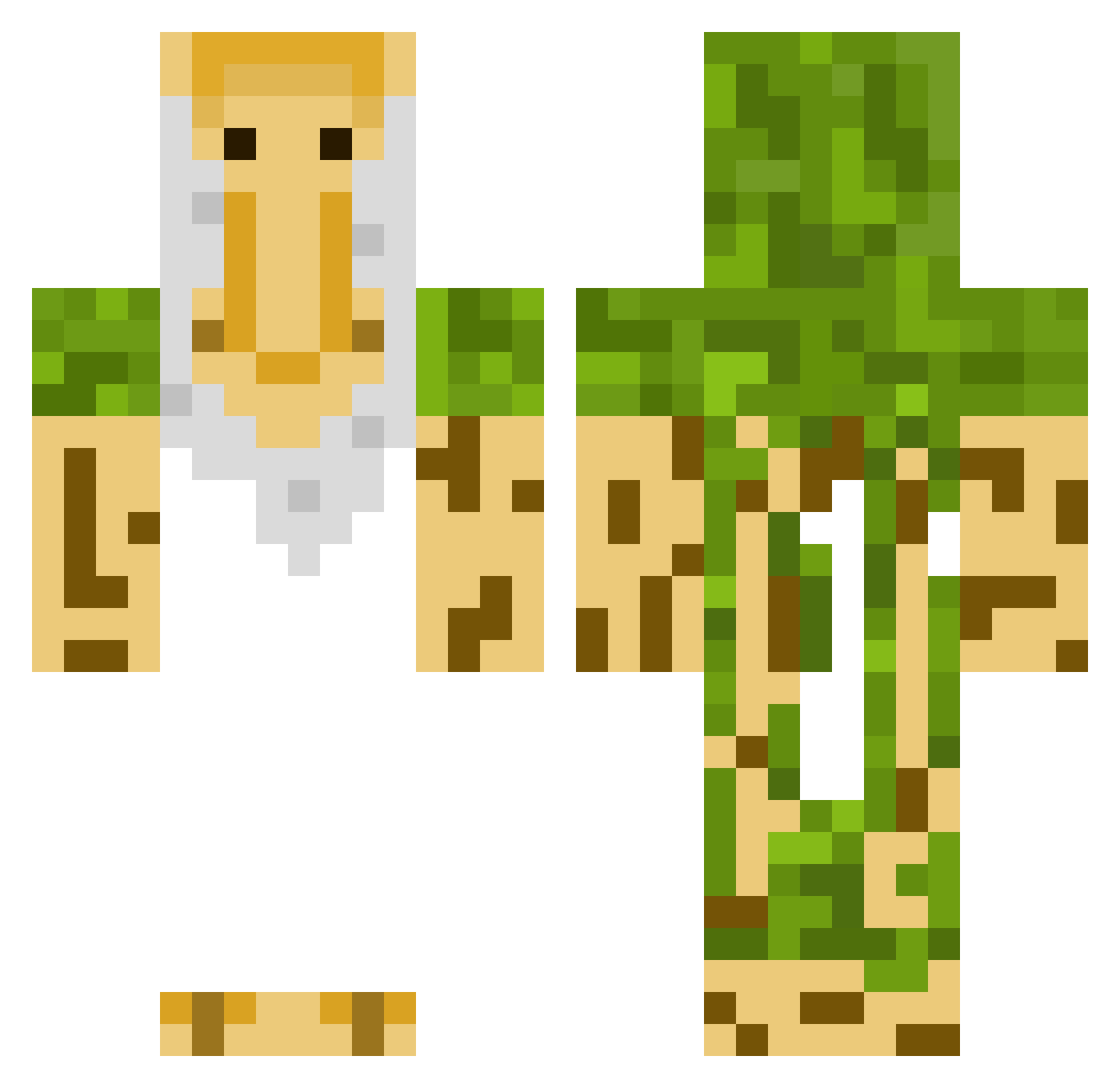 Xorii__ Minecraft skin, front and back view