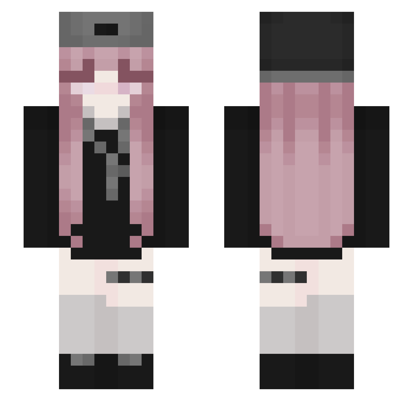 Shilnlkaa Minecraft skin, front and back view