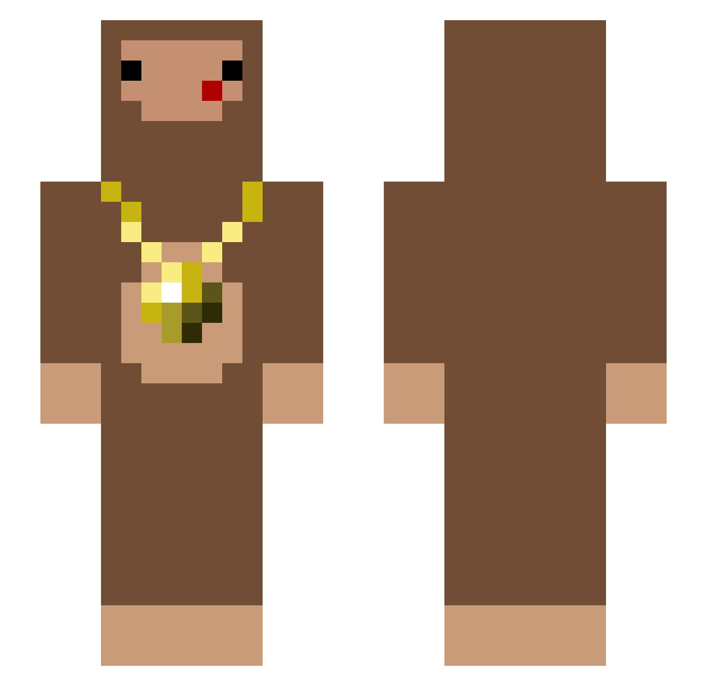 Ferhys_Ghero Minecraft skin, front and back view