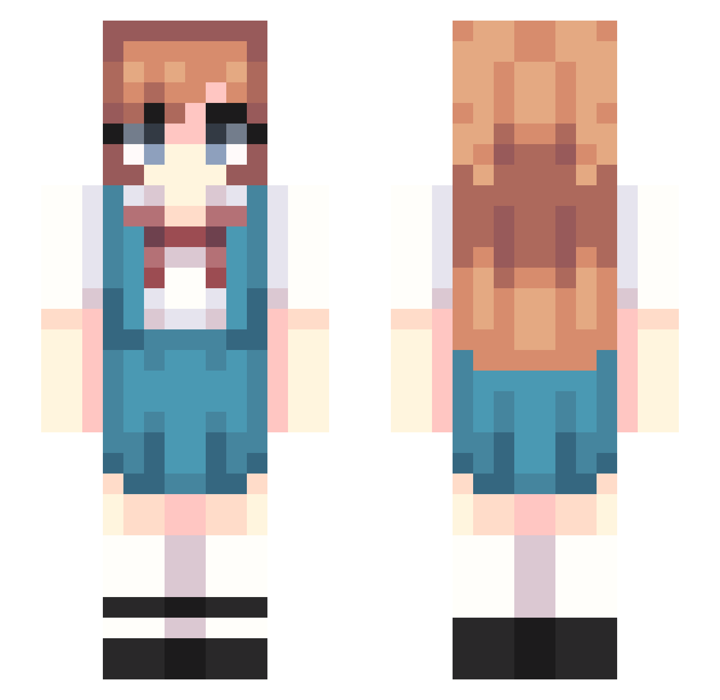 xXNetterFegerXx Minecraft skin, front and back view