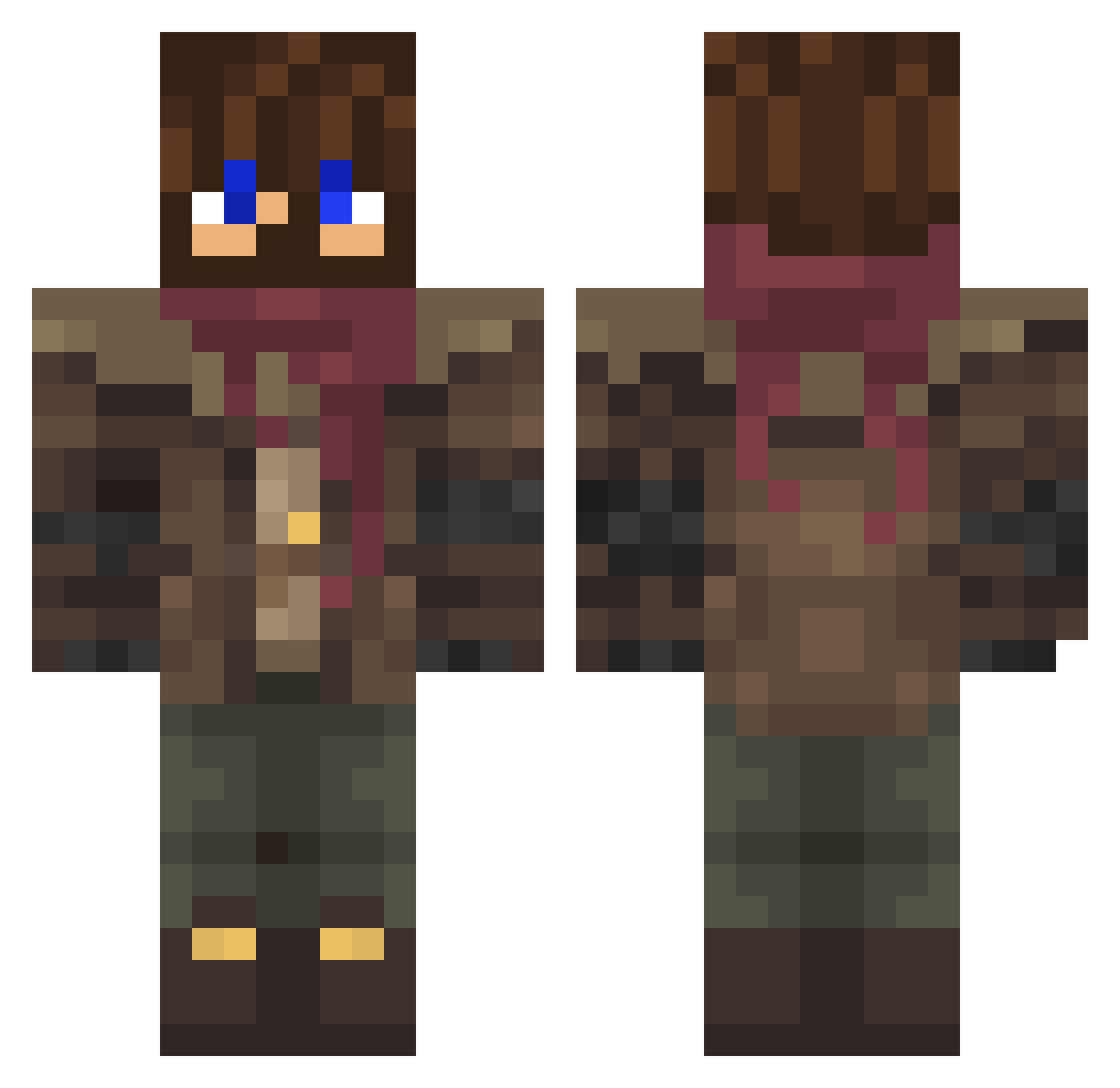 Kaczuszka2 Minecraft skin, front and back view