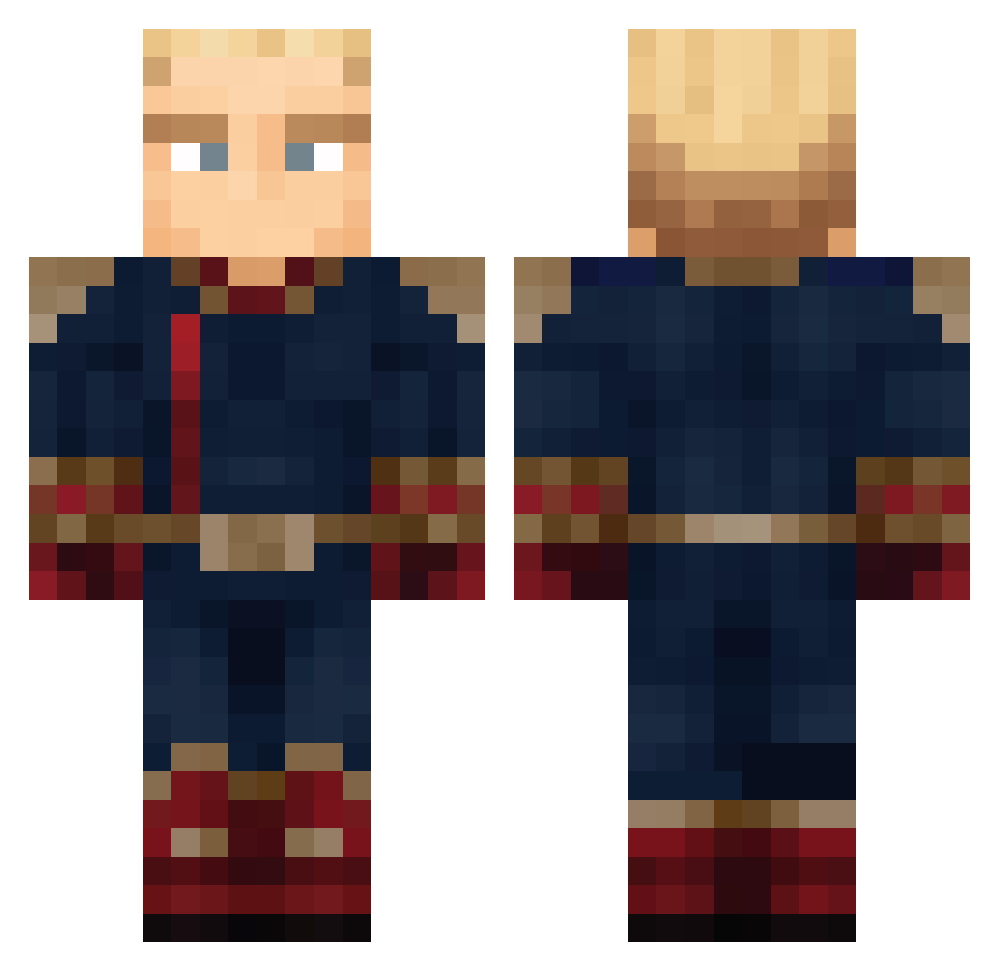 kxyf166 Minecraft skin, front and back view
