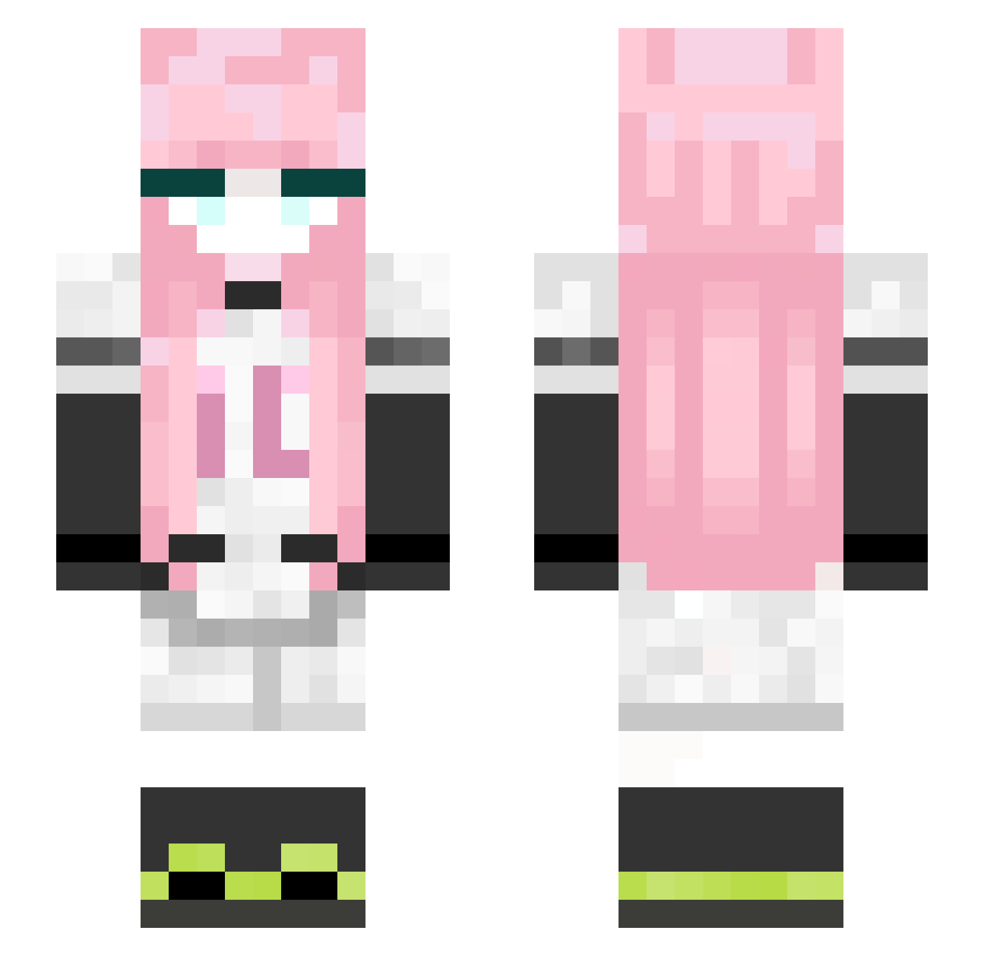 ThugB3ater42 Minecraft skin, front and back view