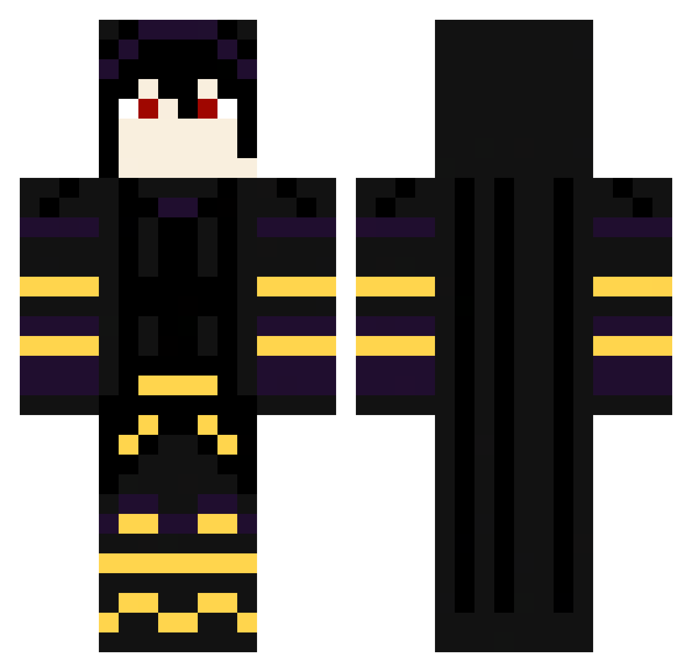 Udaion Minecraft skin, front and back view