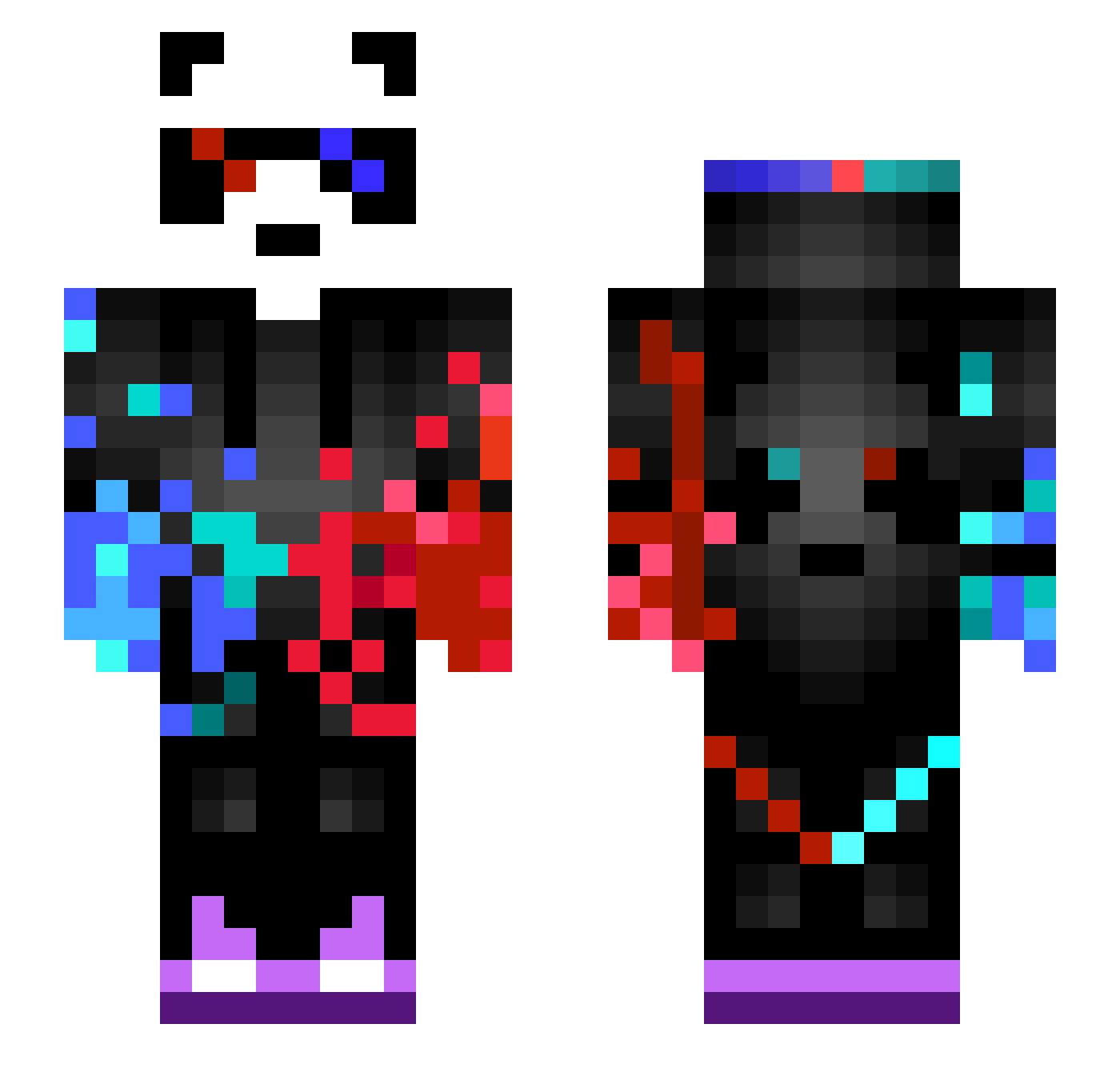 Tod_durch_Akula Minecraft skin, front and back view