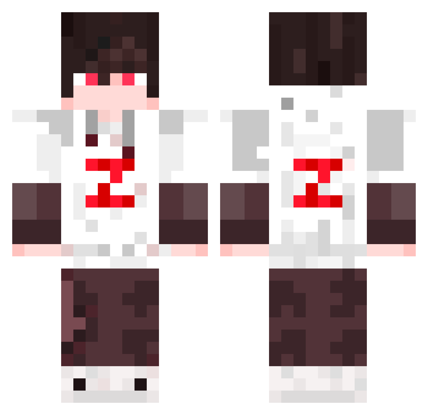 Zynix2100 Minecraft skin, front and back view