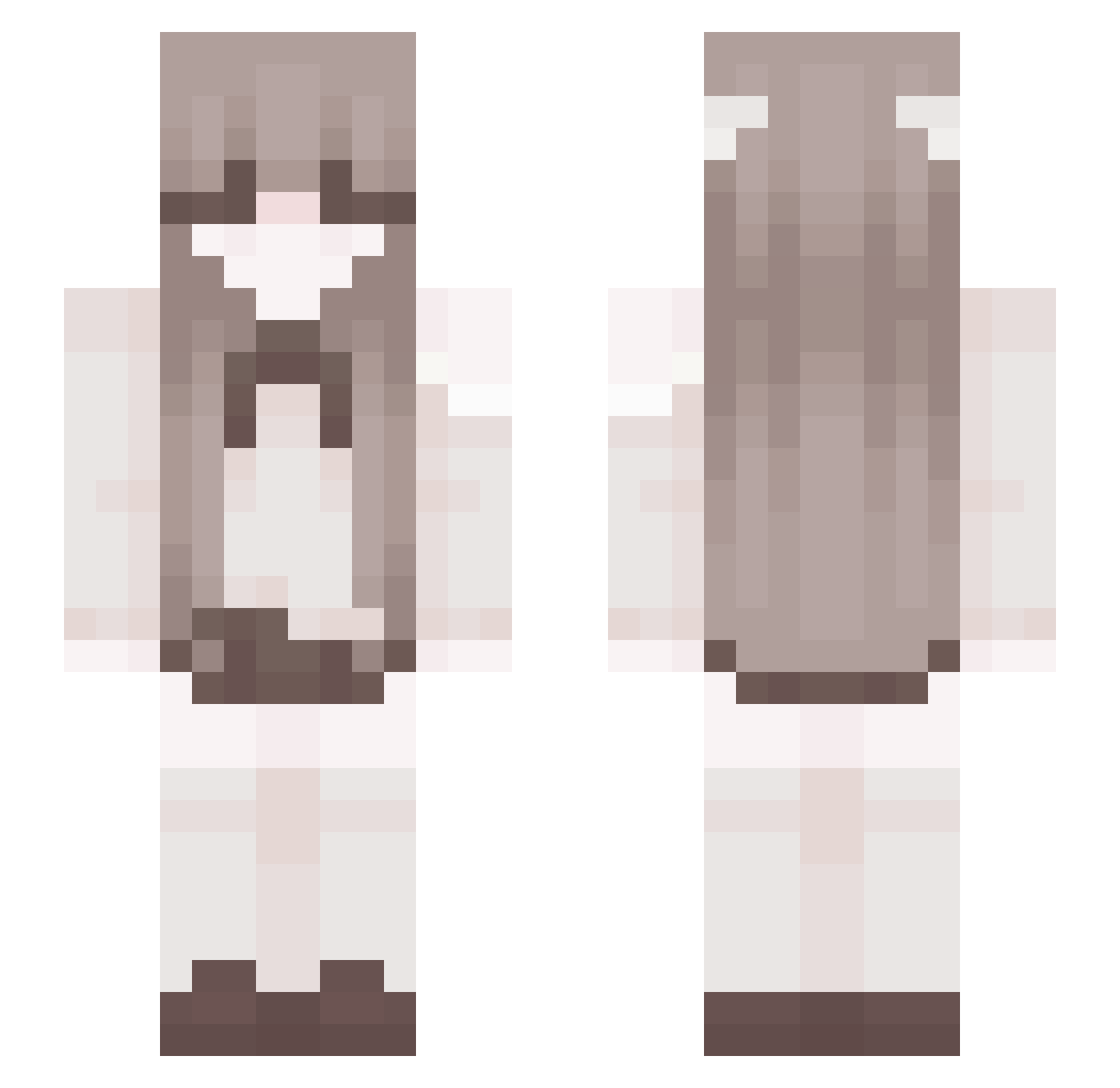 pomduh Minecraft skin, front and back view