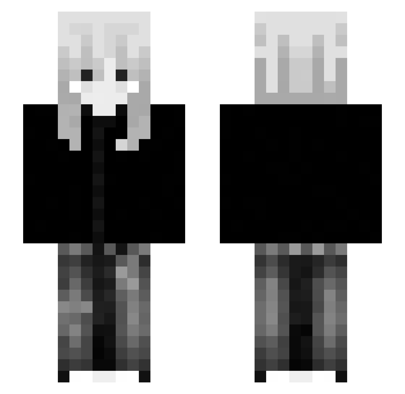 LukasAbleyBley Minecraft skin, front and back view