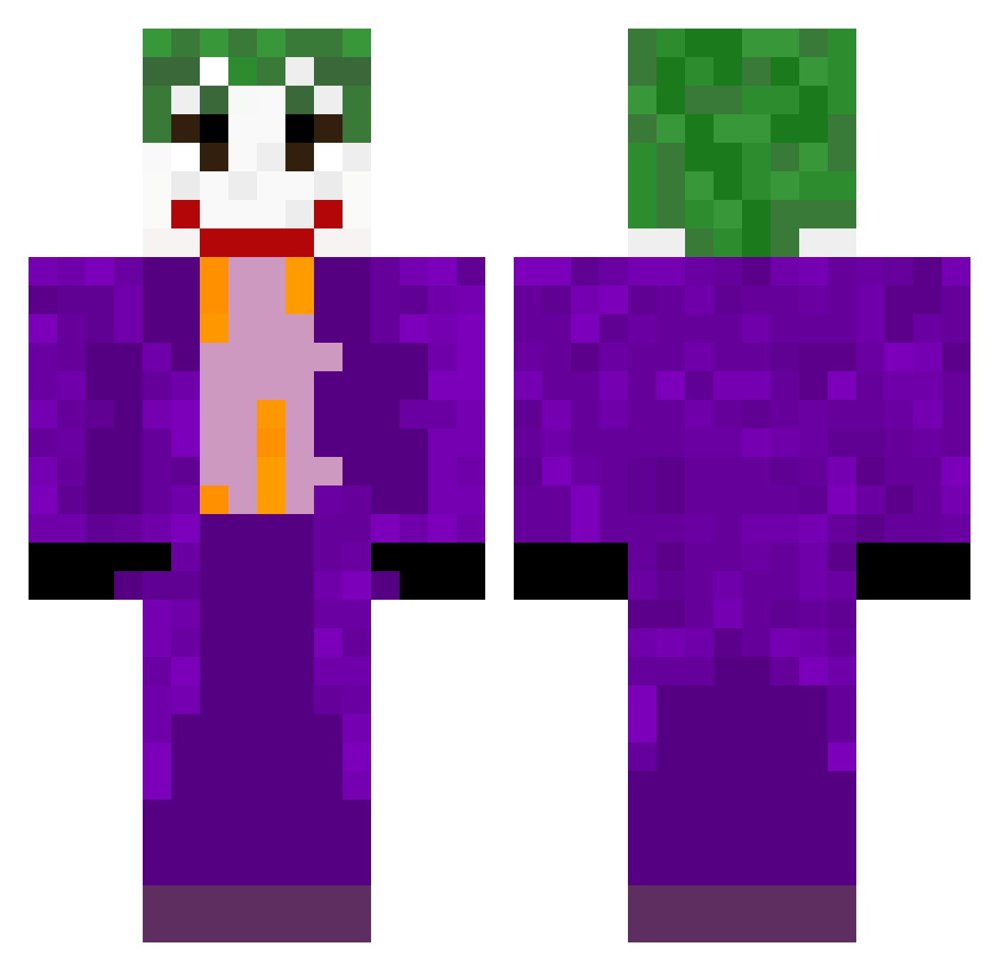 SinnersOath Minecraft skin, front and back view