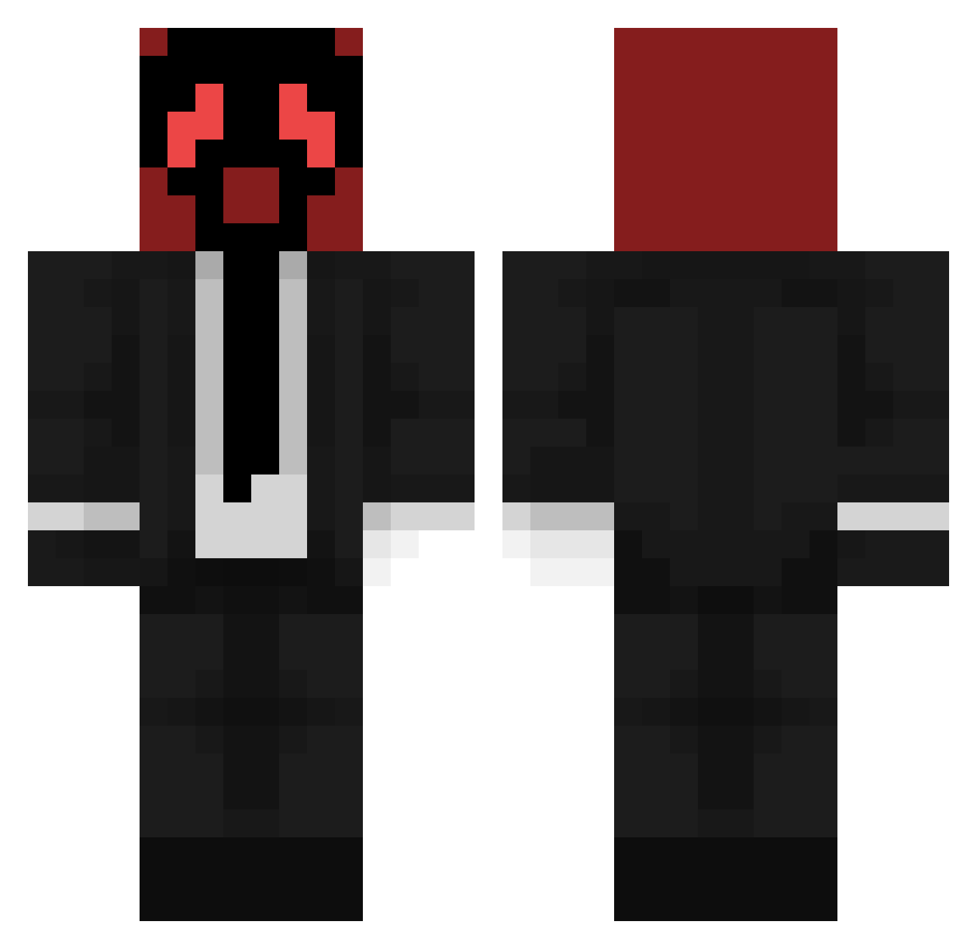 SeraphimJudge Minecraft skin, front and back view