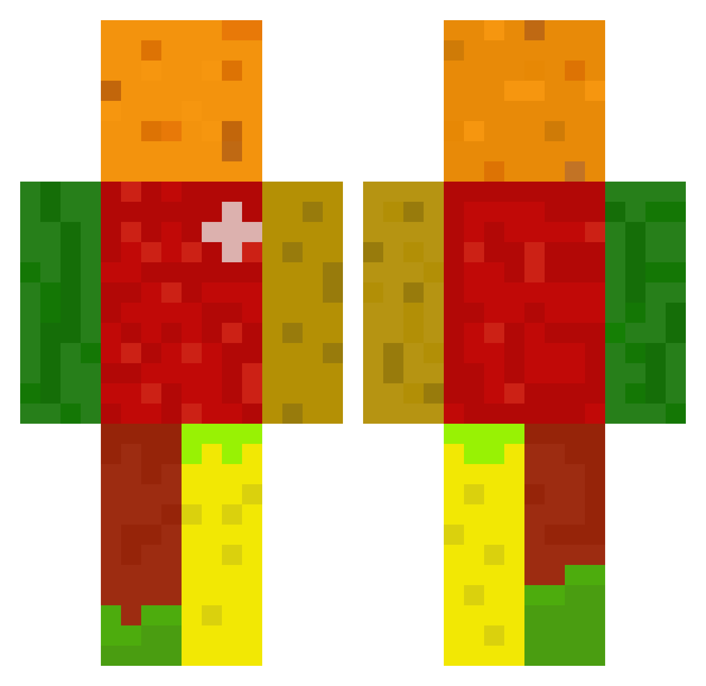 the_singe Minecraft skin, front and back view