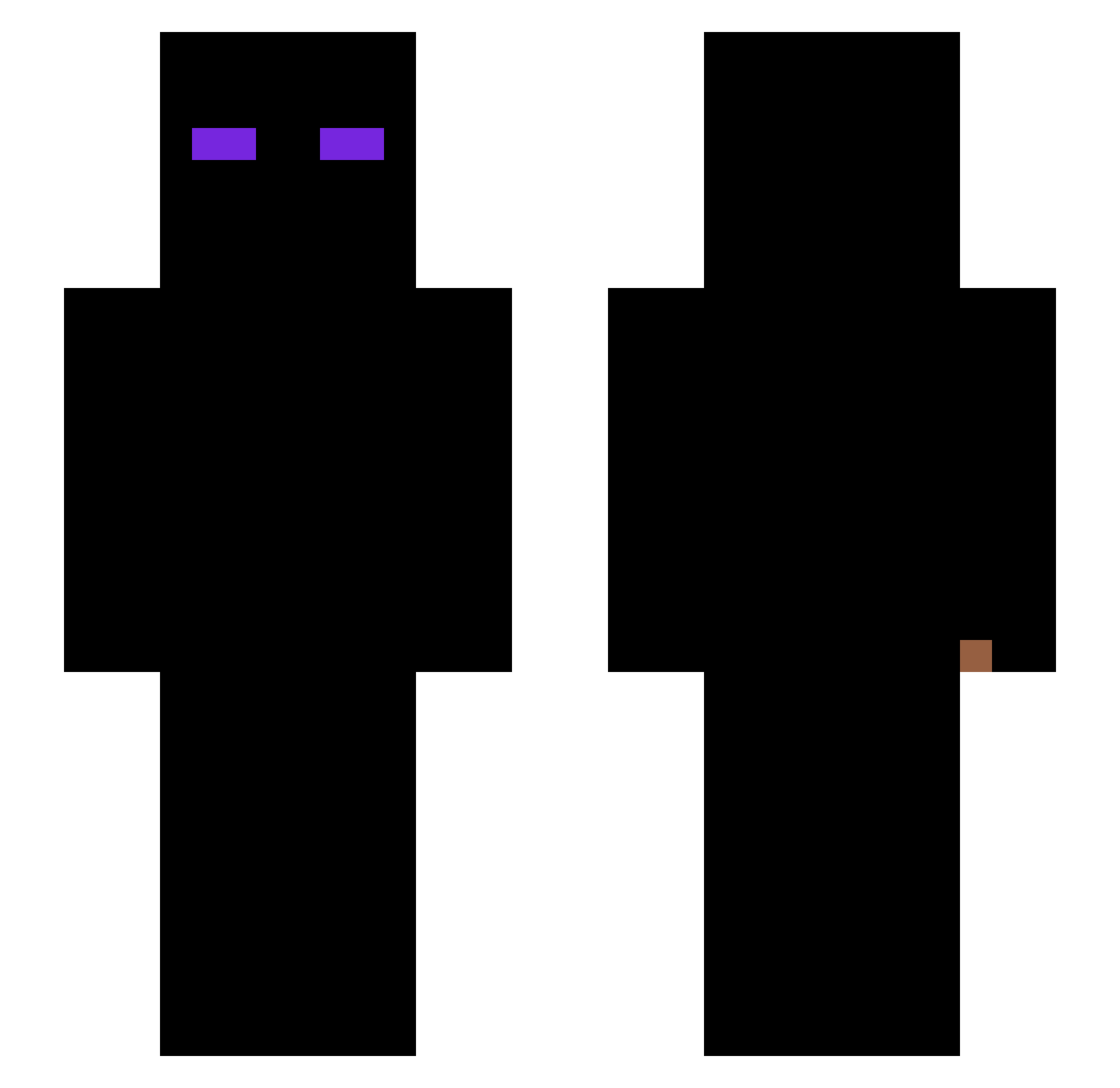 vibist Minecraft skin, front and back view