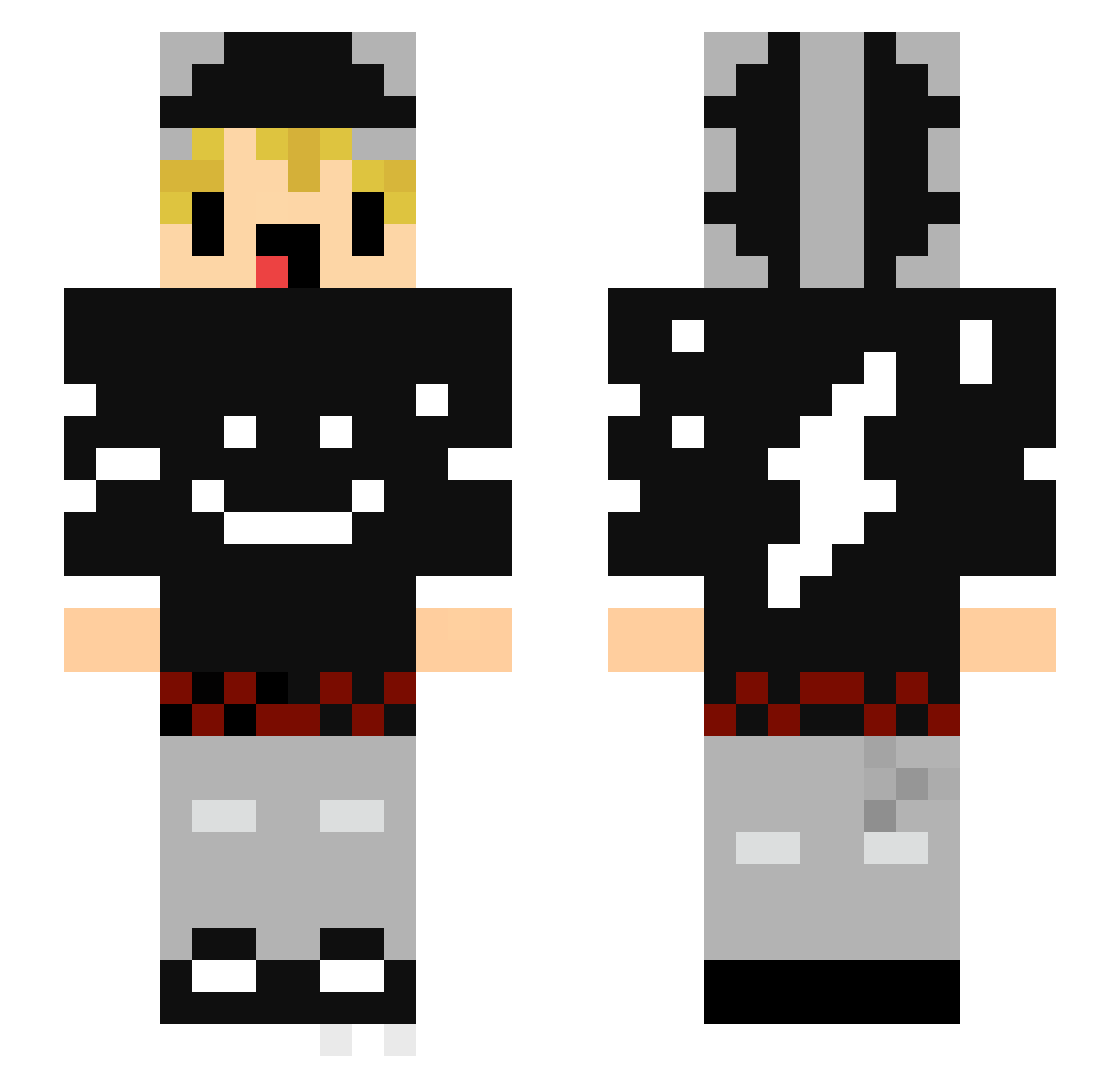 Wills0802 Minecraft skin, front and back view