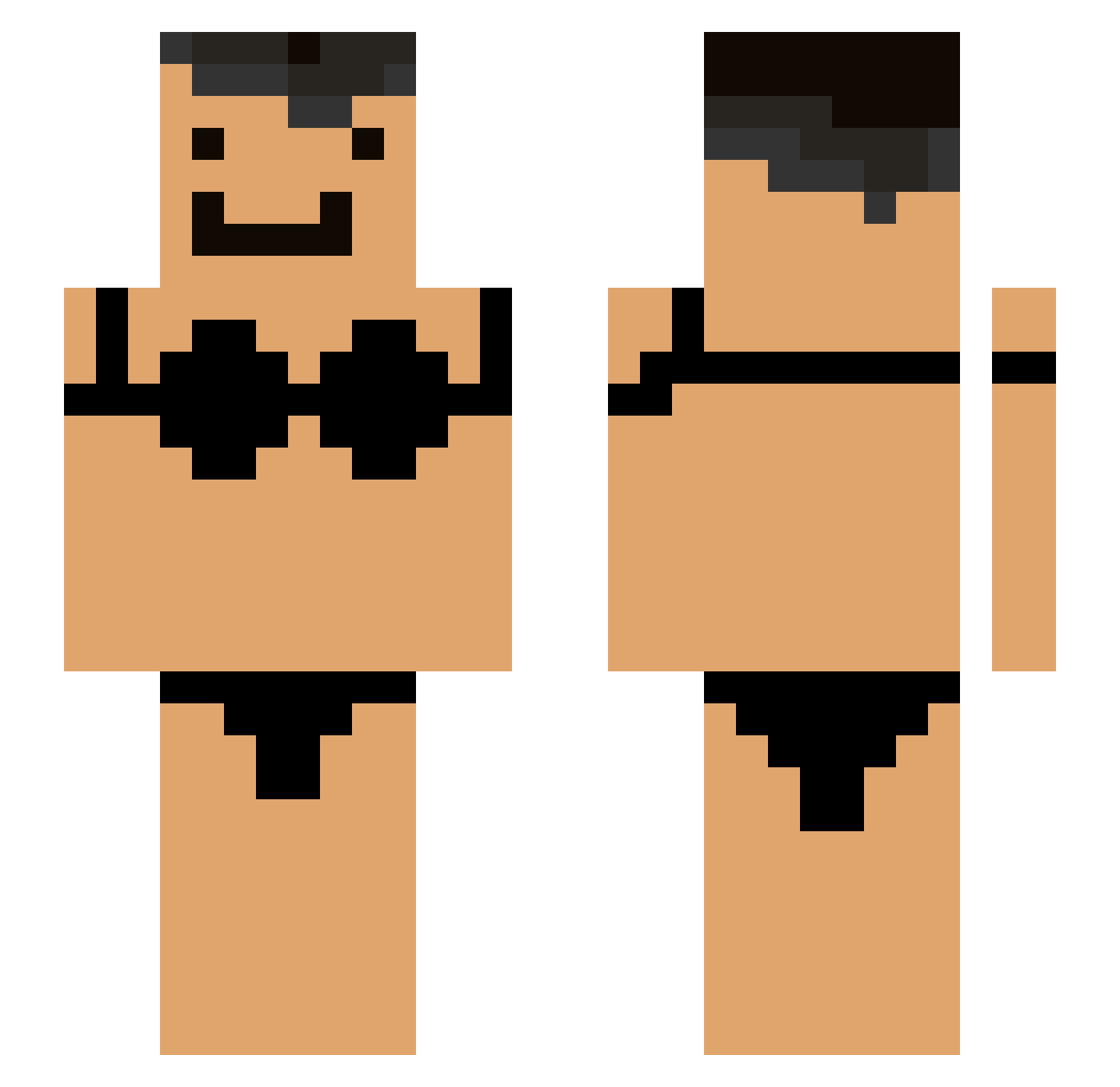 Zentify_Loqti Minecraft skin, front and back view