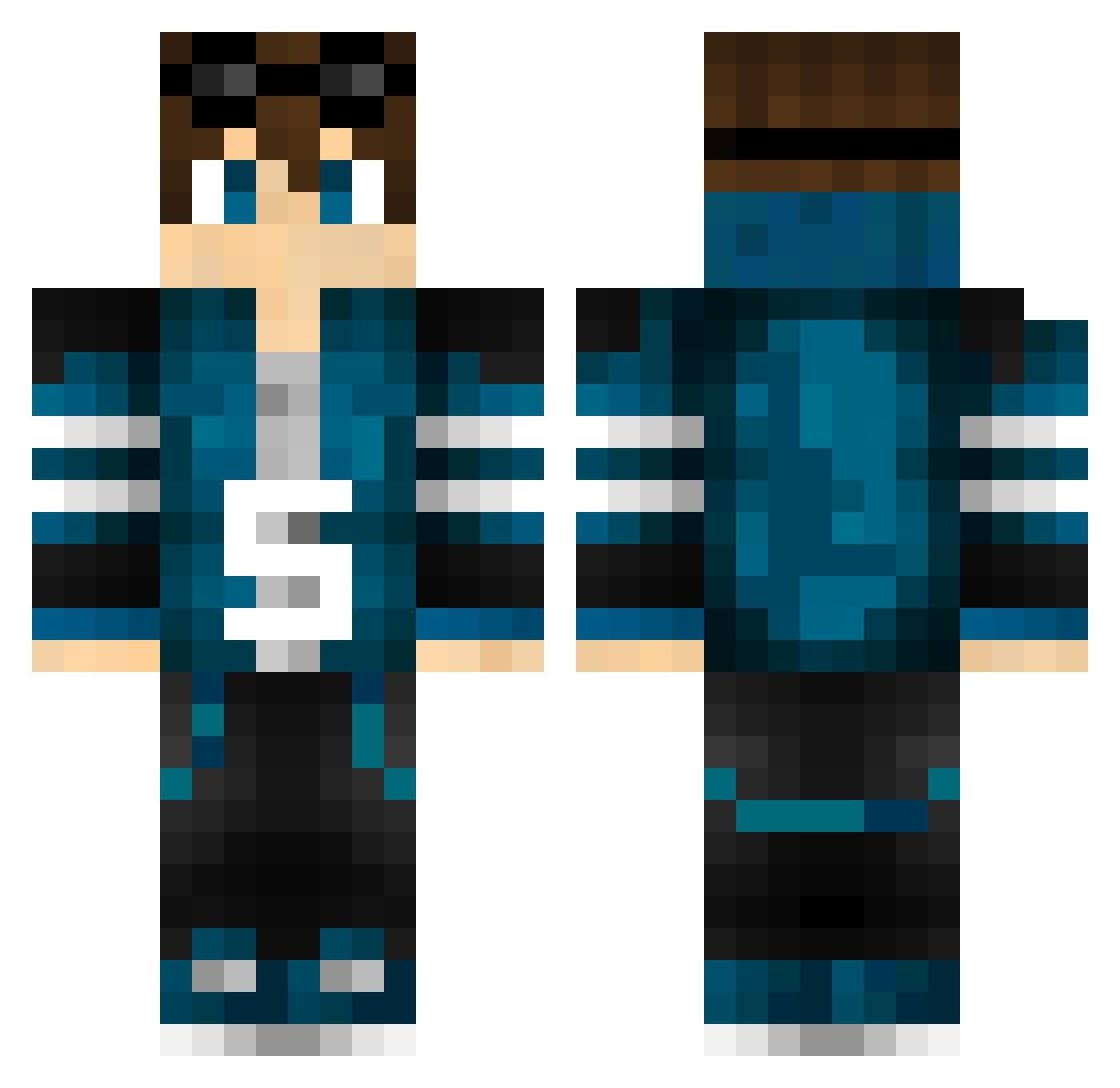 somblackgaming Minecraft skin, front and back view