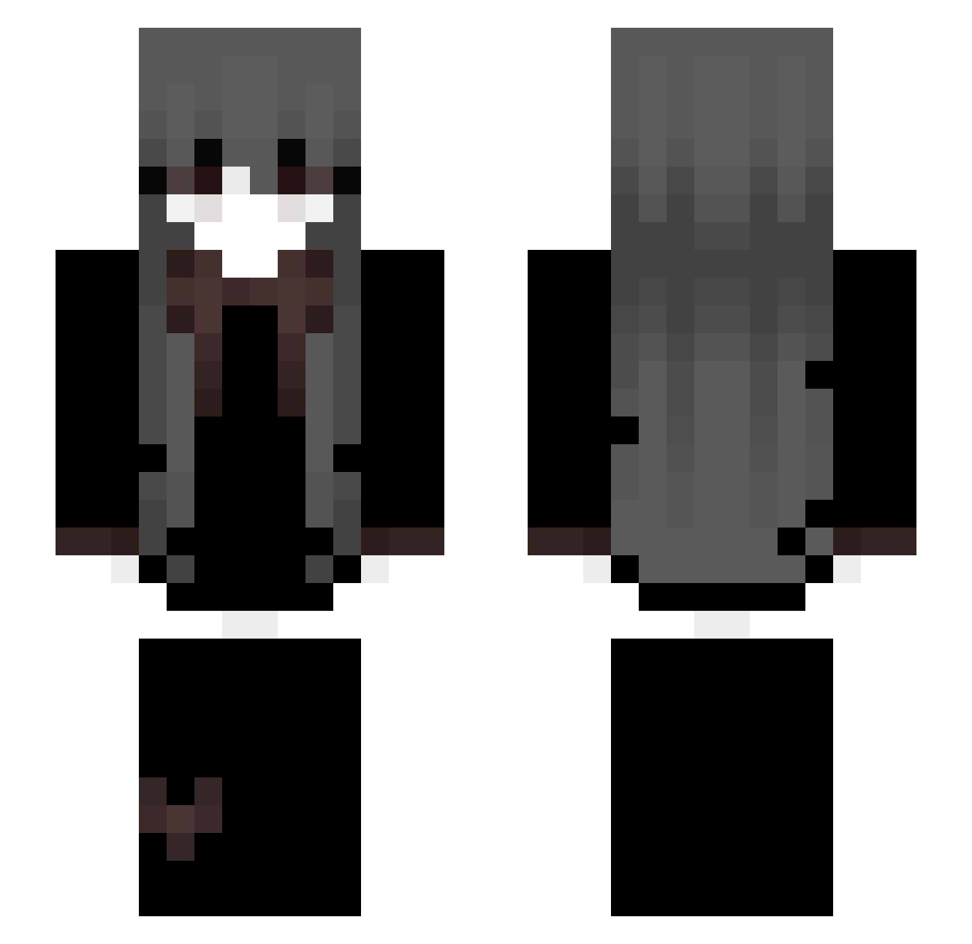 lksilvasx_ Minecraft skin, front and back view