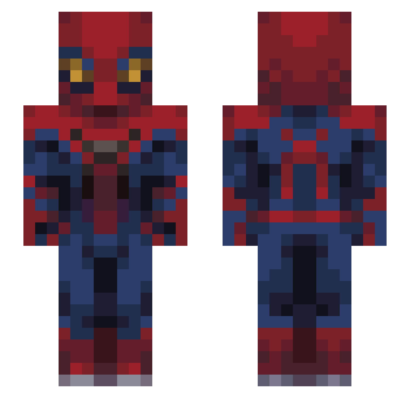 KYrit045 Minecraft skin, front and back view