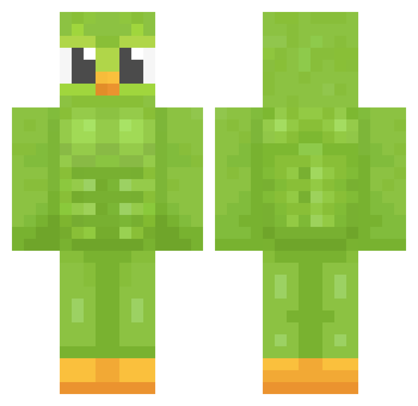 johncenashand Minecraft skin, front and back view
