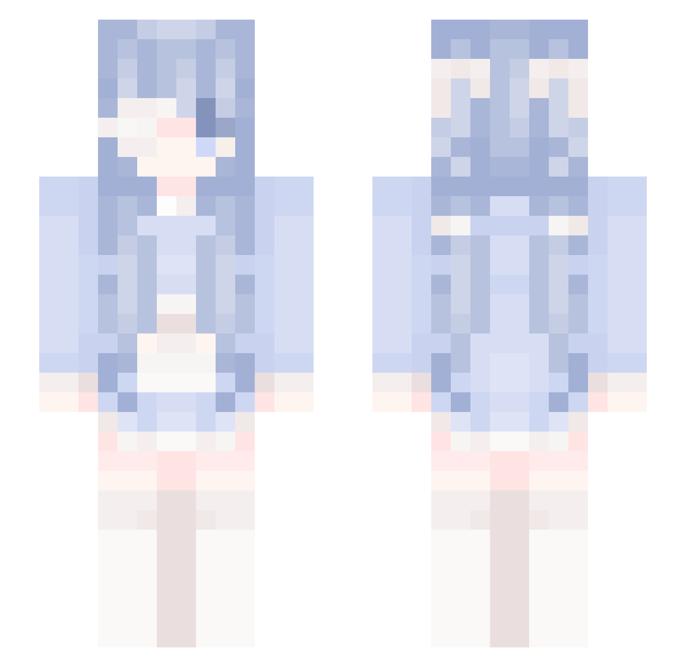 XIN_725 Minecraft skin, front and back view