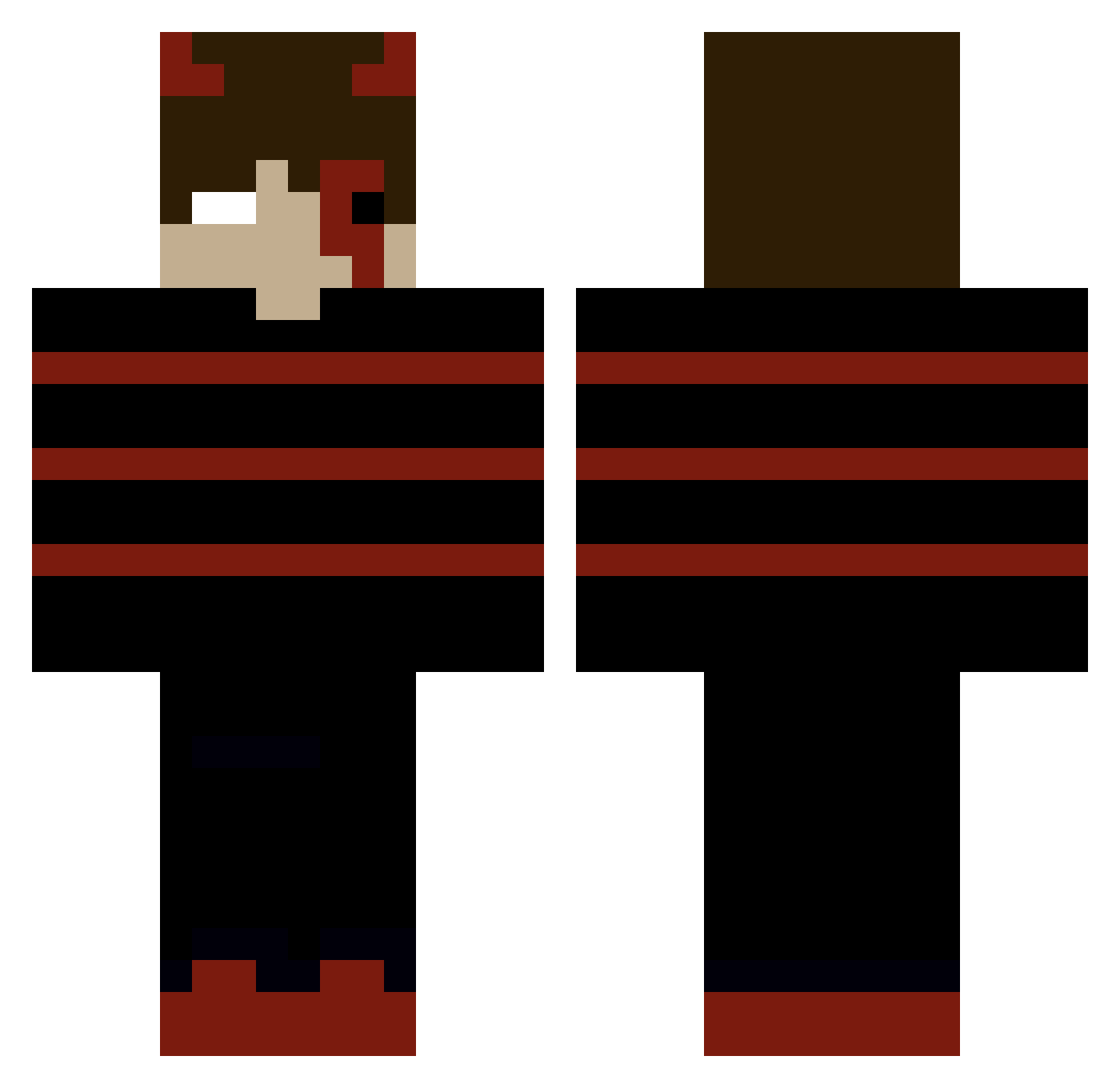 YeezyYT Minecraft skin, front and back view