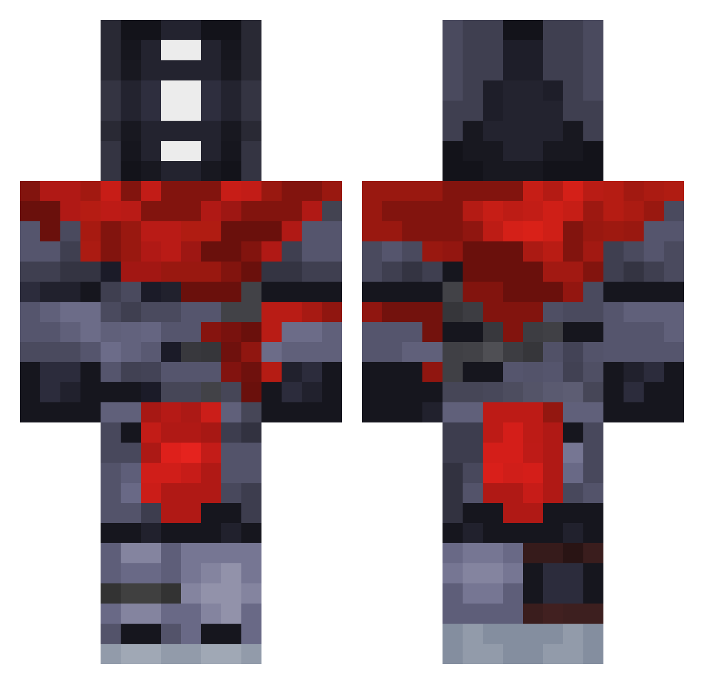 Hongled Minecraft skin, front and back view