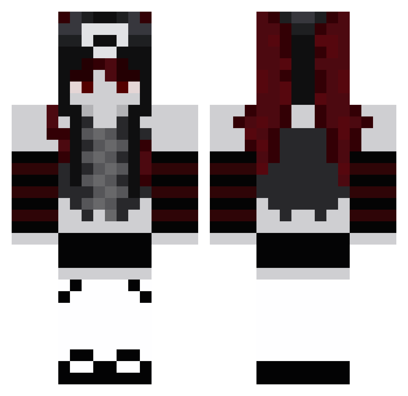 thorneexx Minecraft skin, front and back view