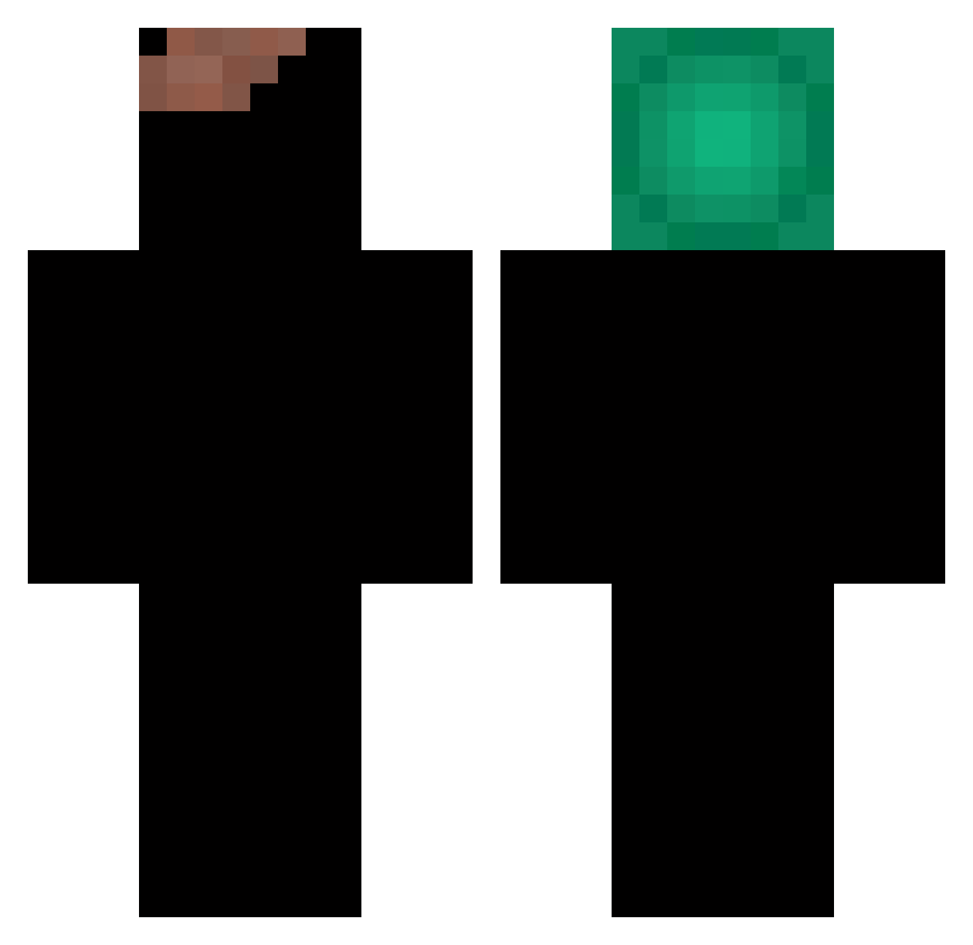 Strub Minecraft skin, front and back view