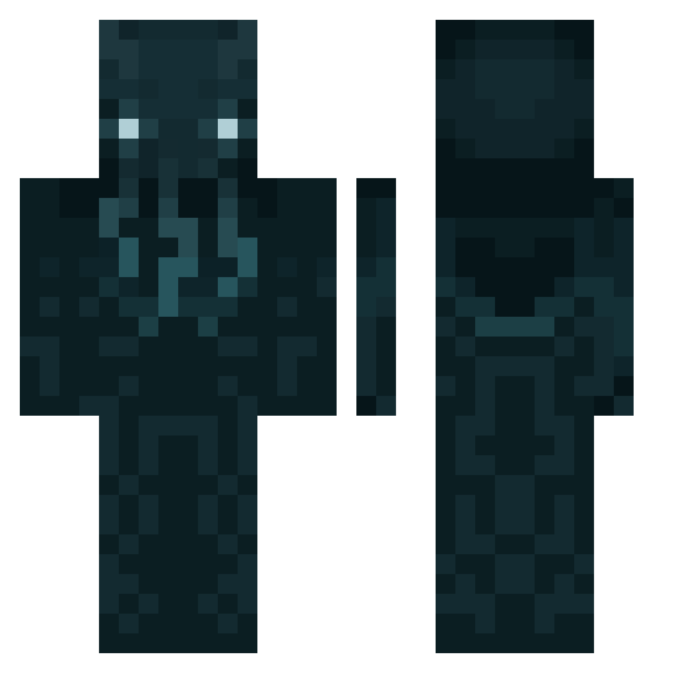 klownface133 Minecraft skin, front and back view